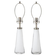 Orrefors White Crystal Lamps