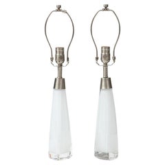 Orrefors White Crystal Lamps