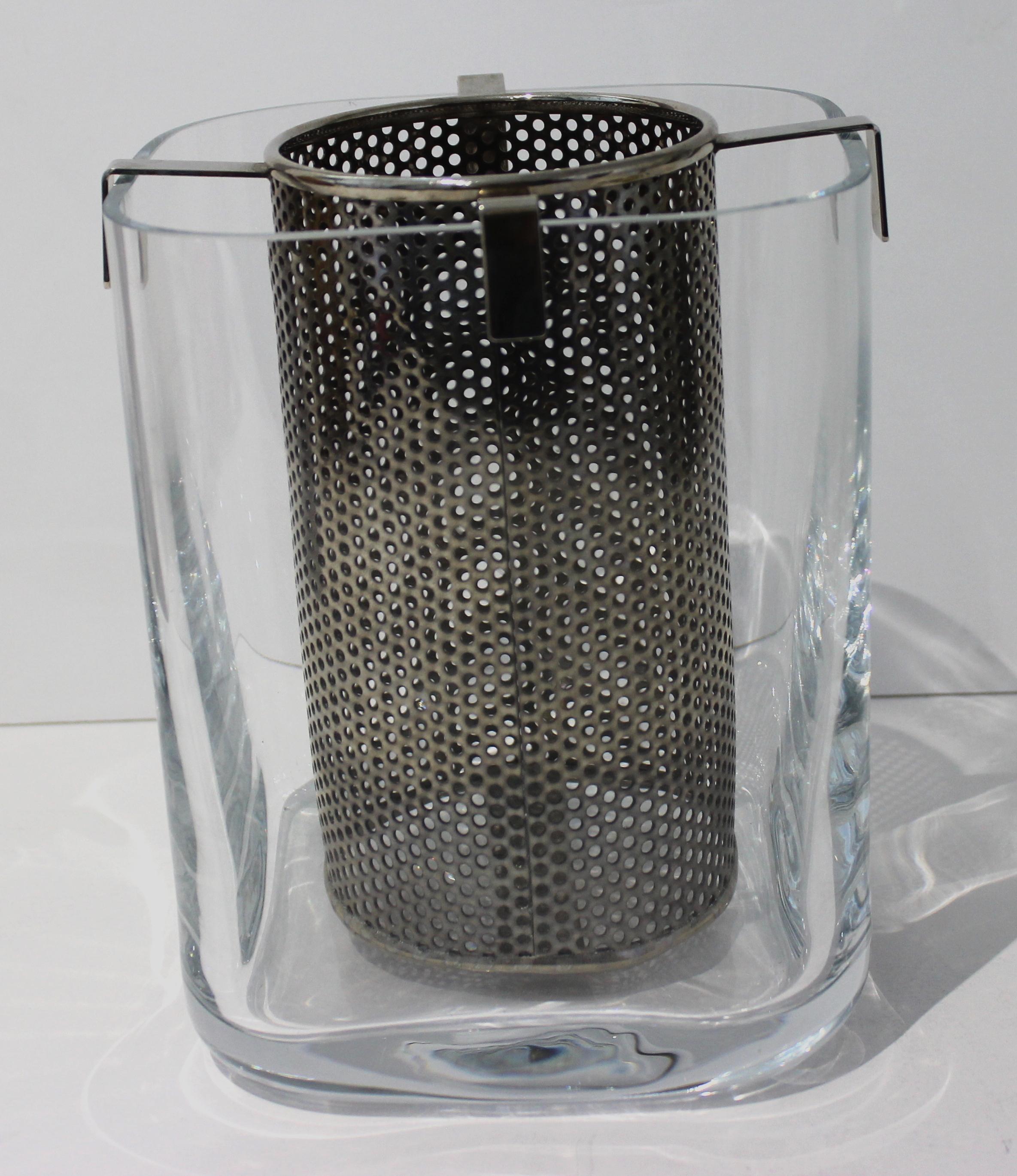 orrefors crystal ice bucket