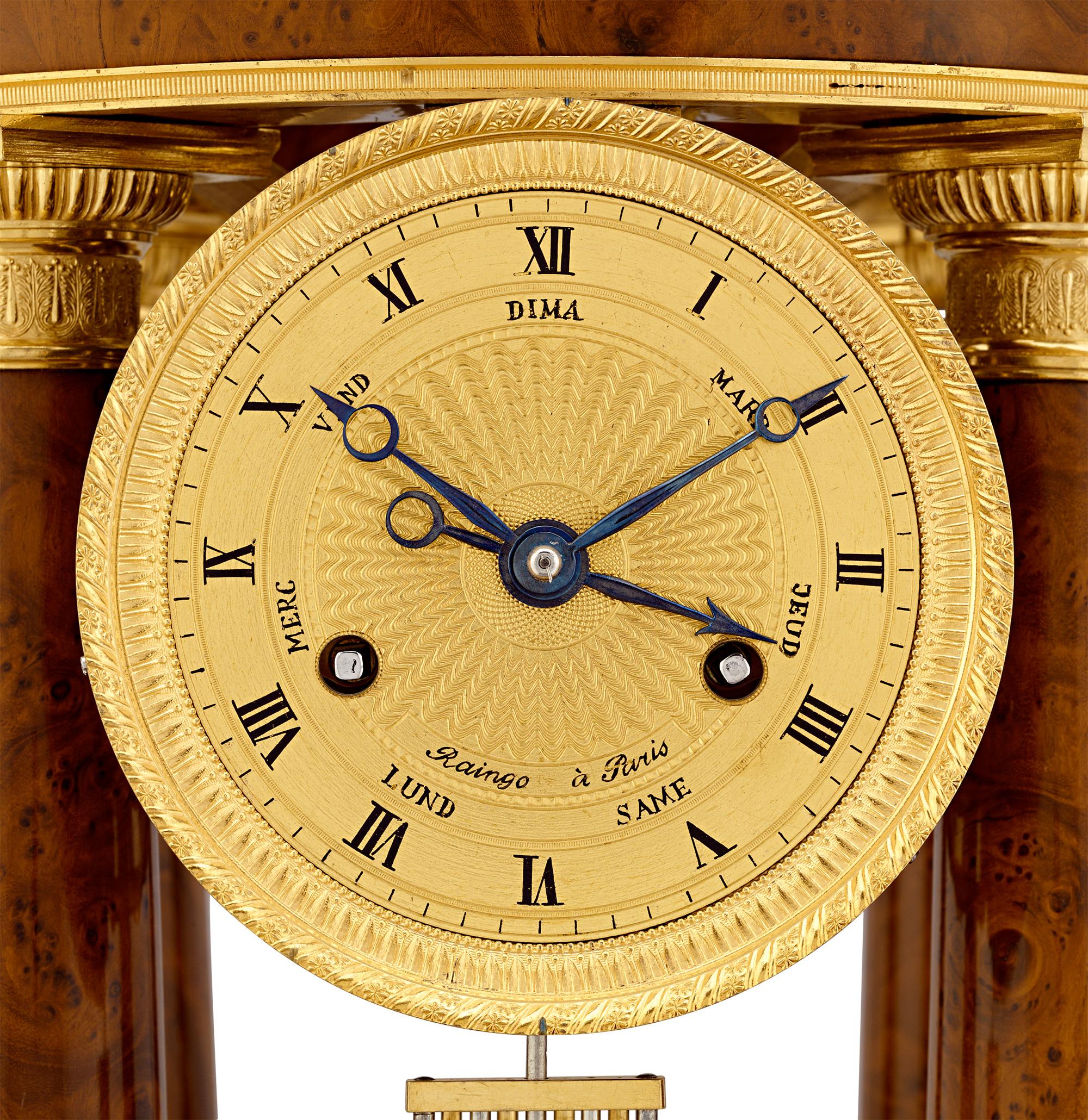 Gilt Orrery Clock By Raingo À Paris For Sale