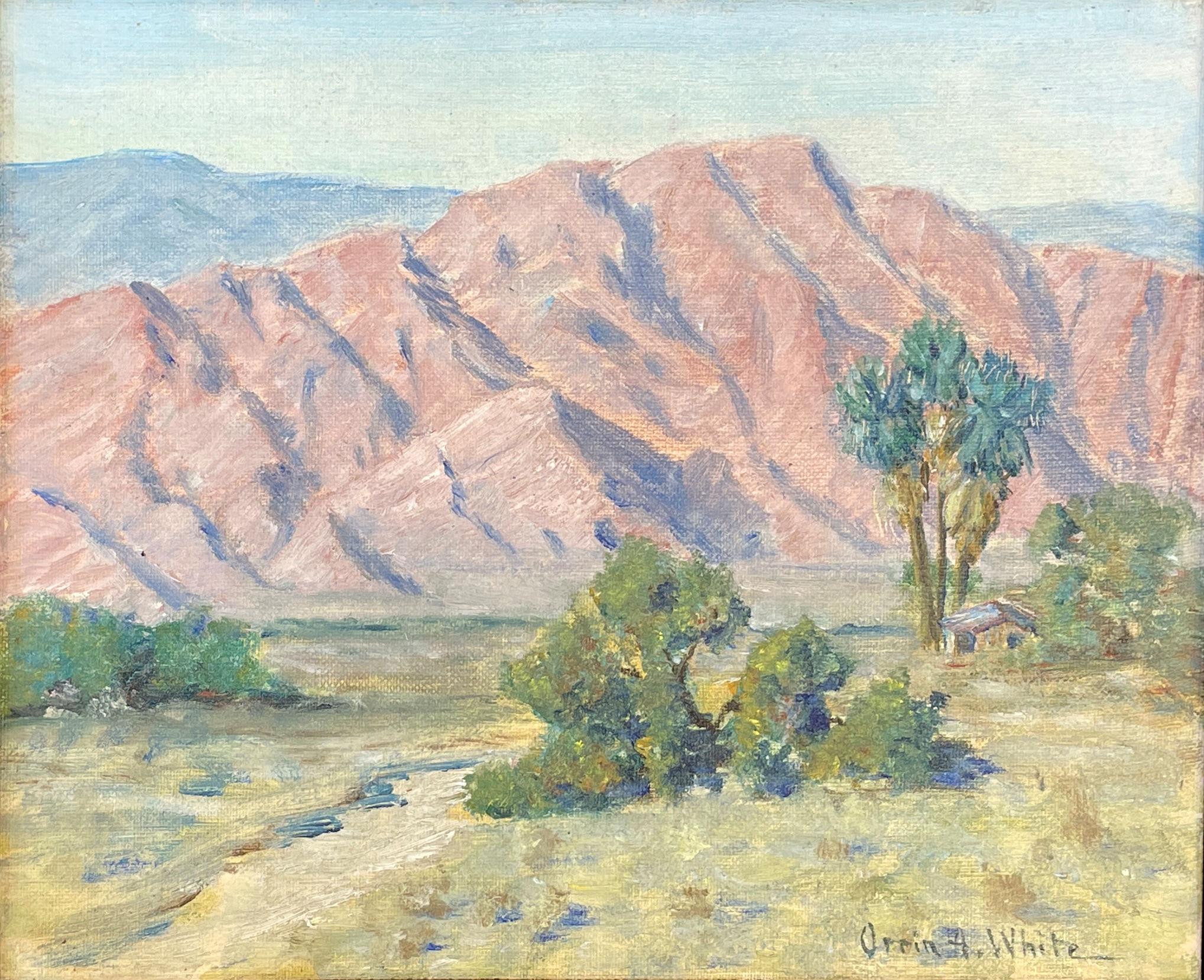 Orrin A. White Landscape Painting - "California Mountains, " Orrin White, Impressionism, Southwest Desert Landscape