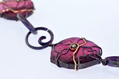 Orsa Maggiore Diamonds, Rubellite, Titanium 18 Karat Gold Necklace