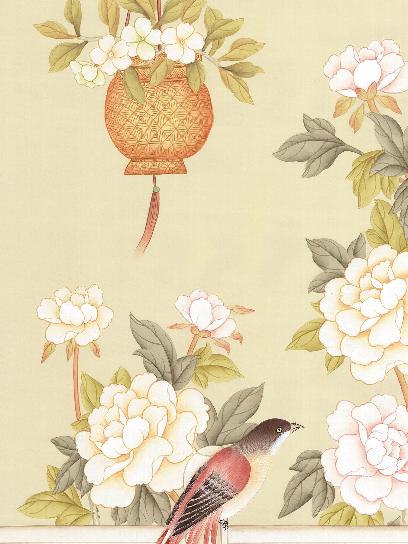 Hand-Painted Orsay Garden Chinoiserie Wallpaper