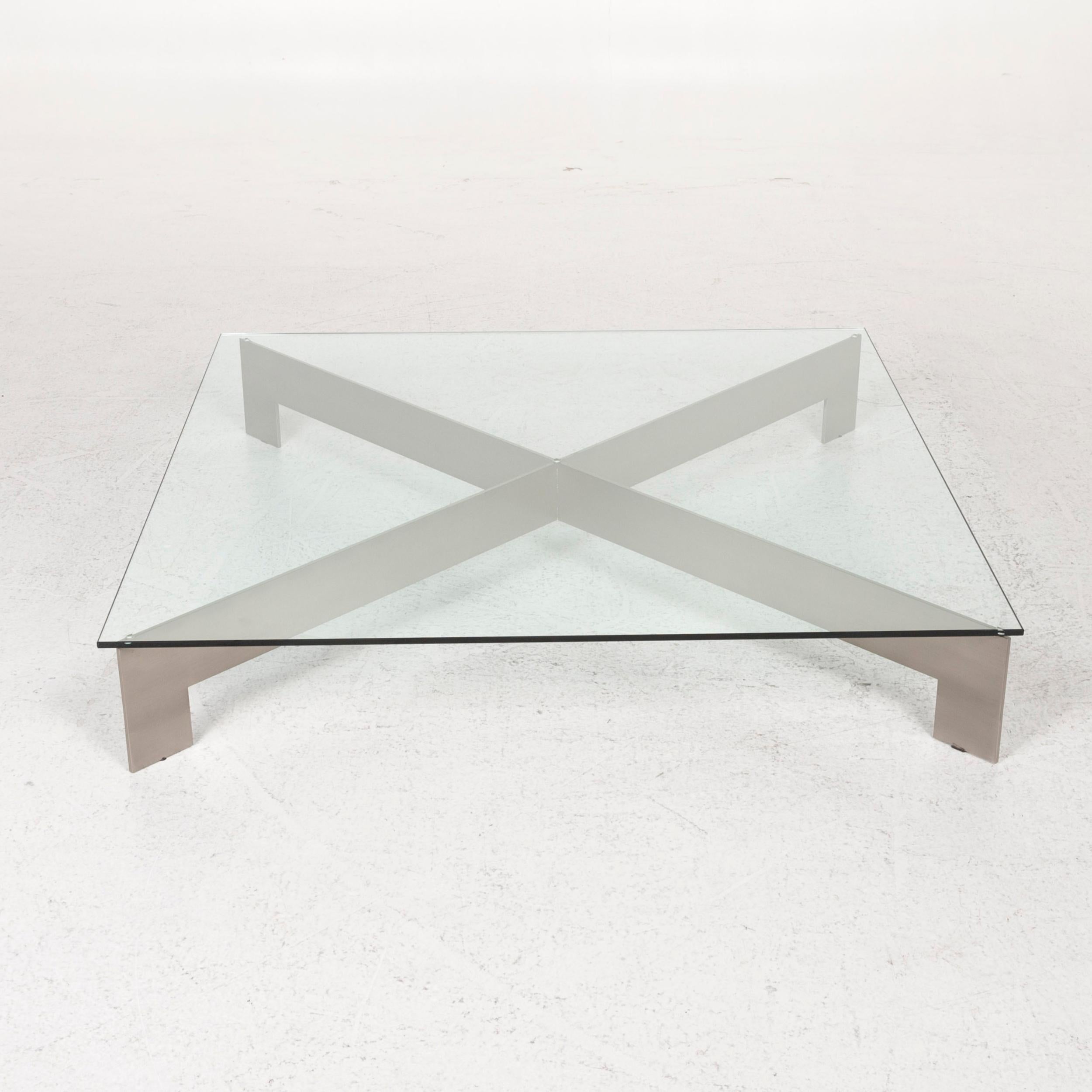 Modern Orsenigo Glass Coffee Table Square Table For Sale