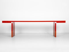 Orseolo red table by Carlo Scarpa for Simon International 1973