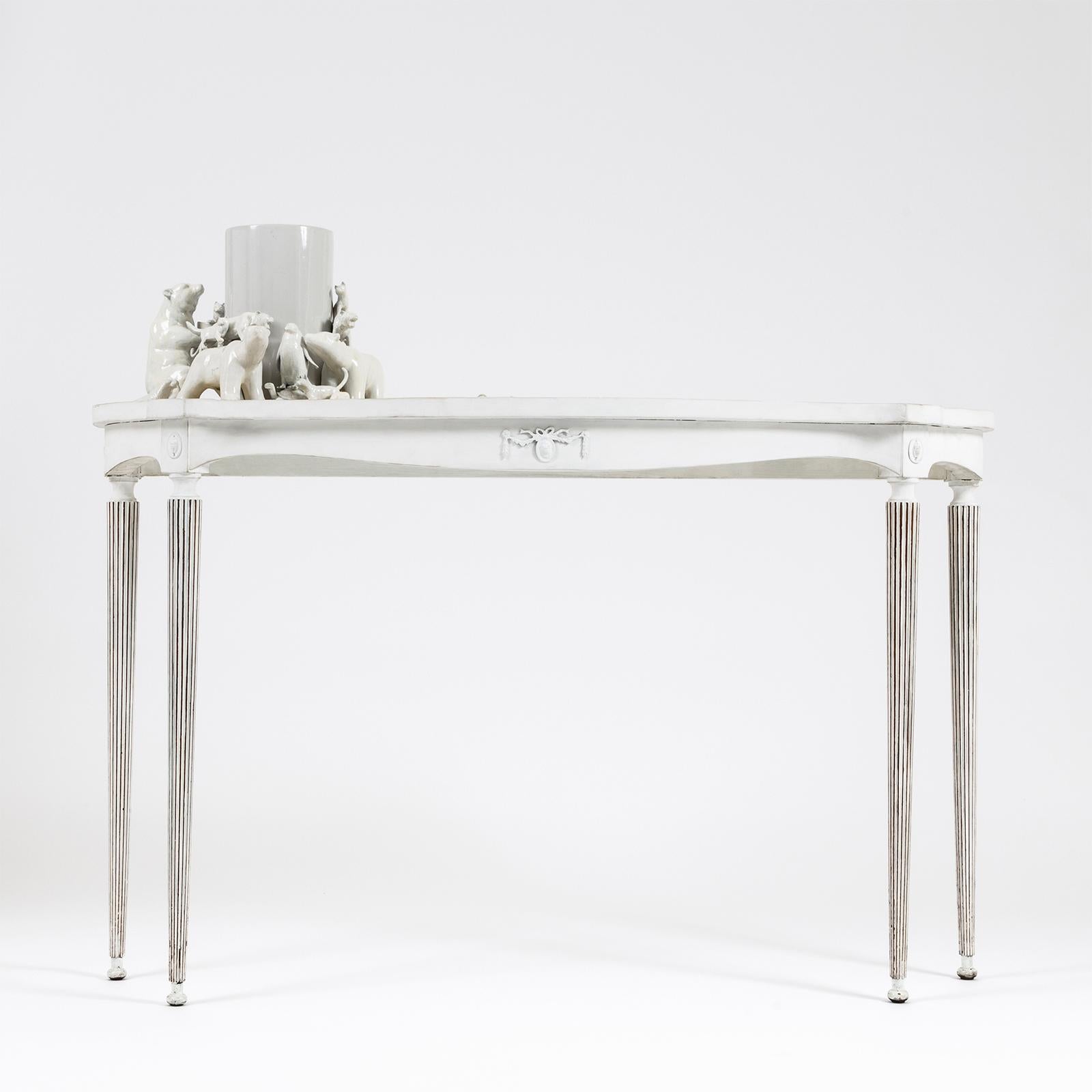 Moderne Table console Orsi avec plateau en résine 3D d'Emanuela Crotti en vente