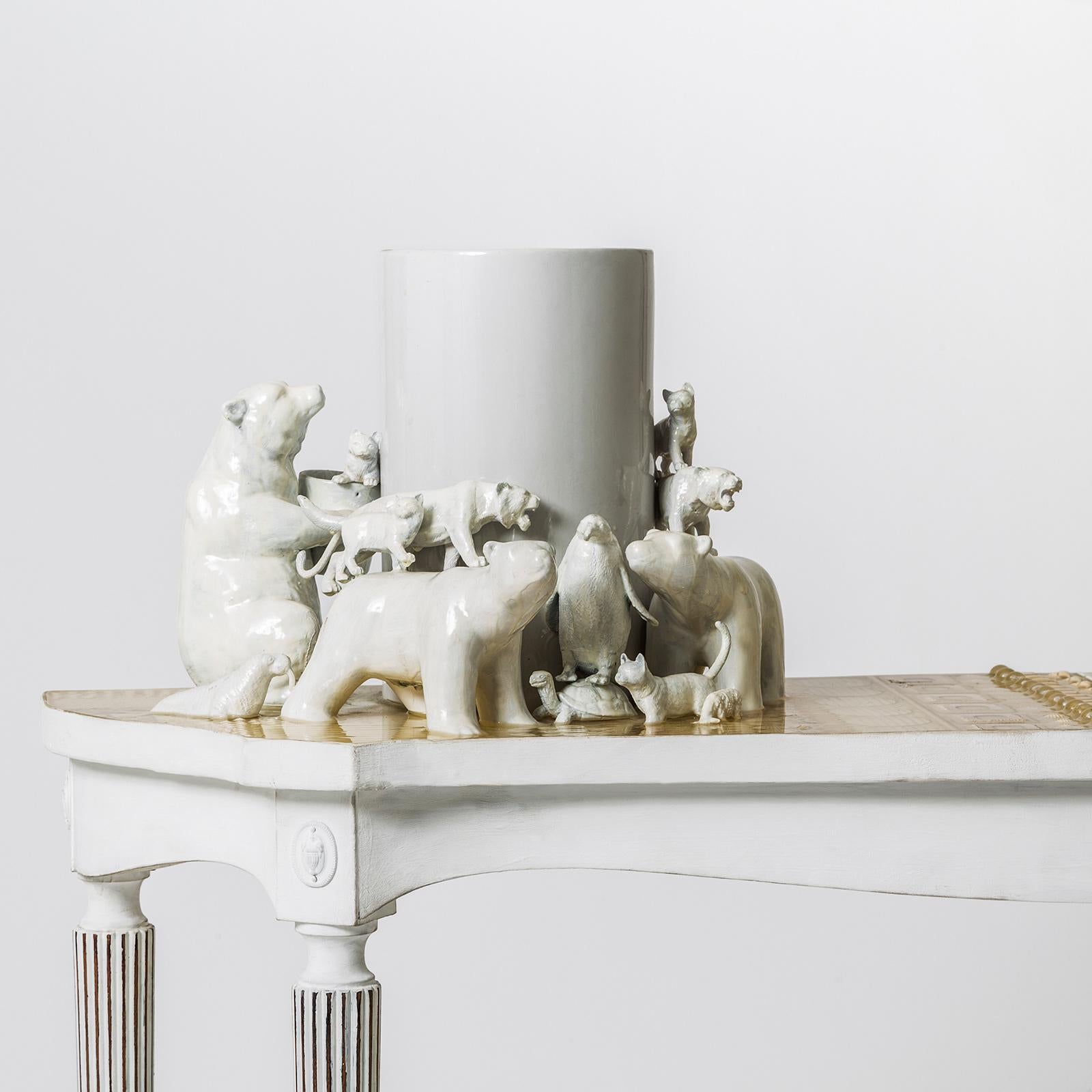 XXIe siècle et contemporain Table console Orsi avec plateau en résine 3D d'Emanuela Crotti en vente