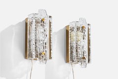 Örsjö, Wall Light, Brass, Glass, Sweden, 1970s