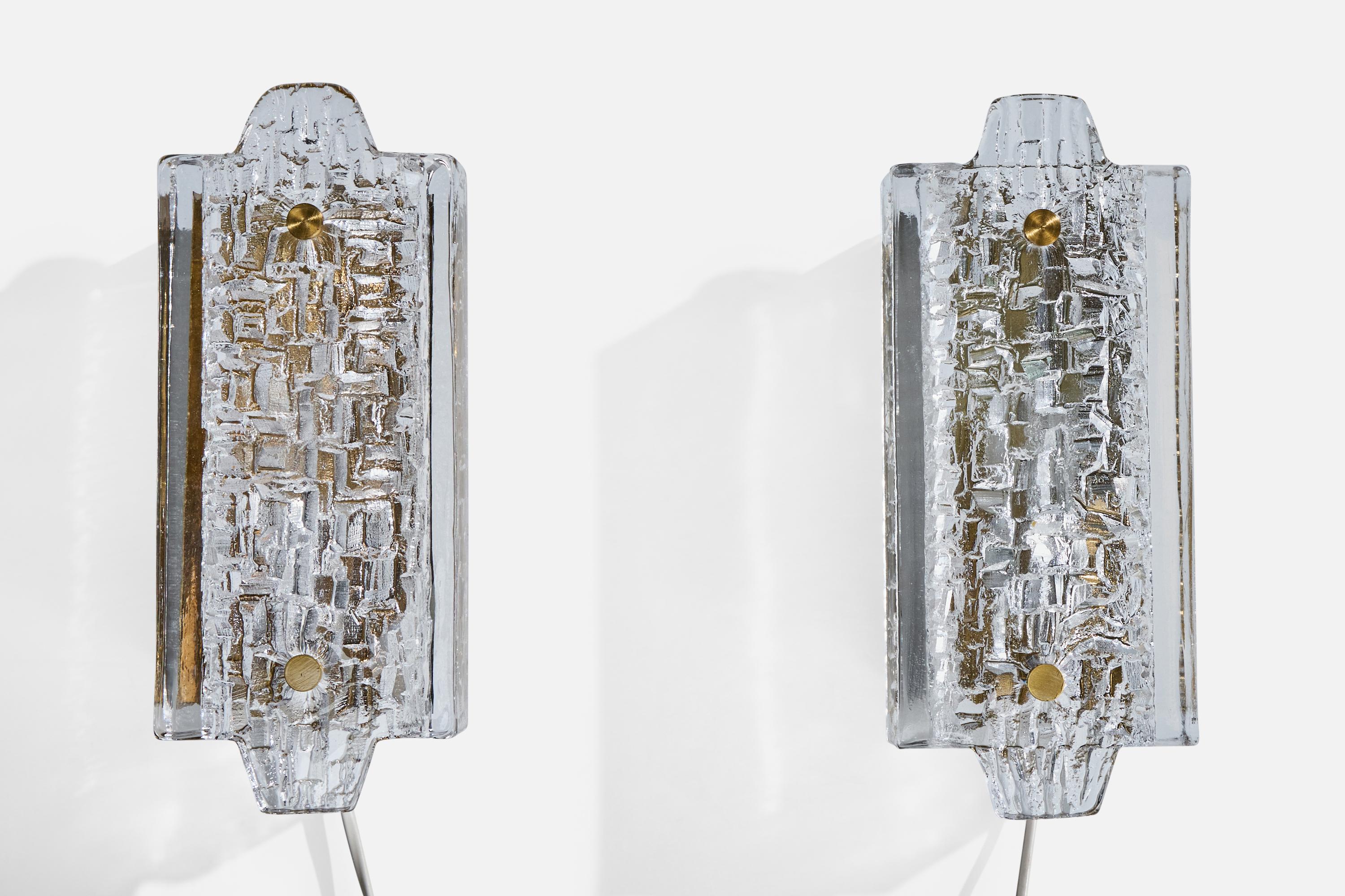 Örsjö, Apliques, Latón, Vidrio, Suecia, Años 60 Moderno de mediados de siglo en venta