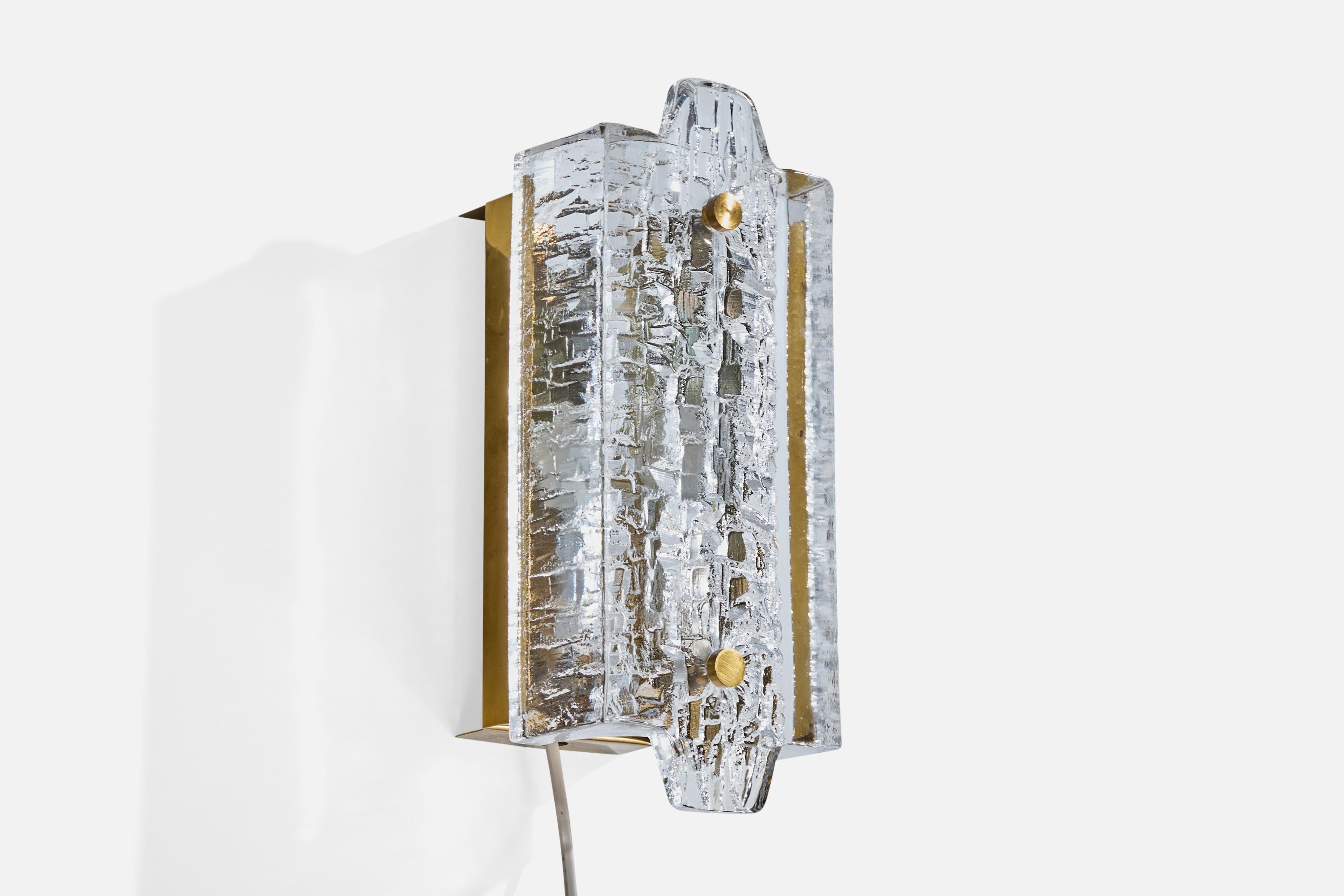 Örsjö, Apliques, Latón, Vidrio, Suecia, Años 60 Sueco en venta