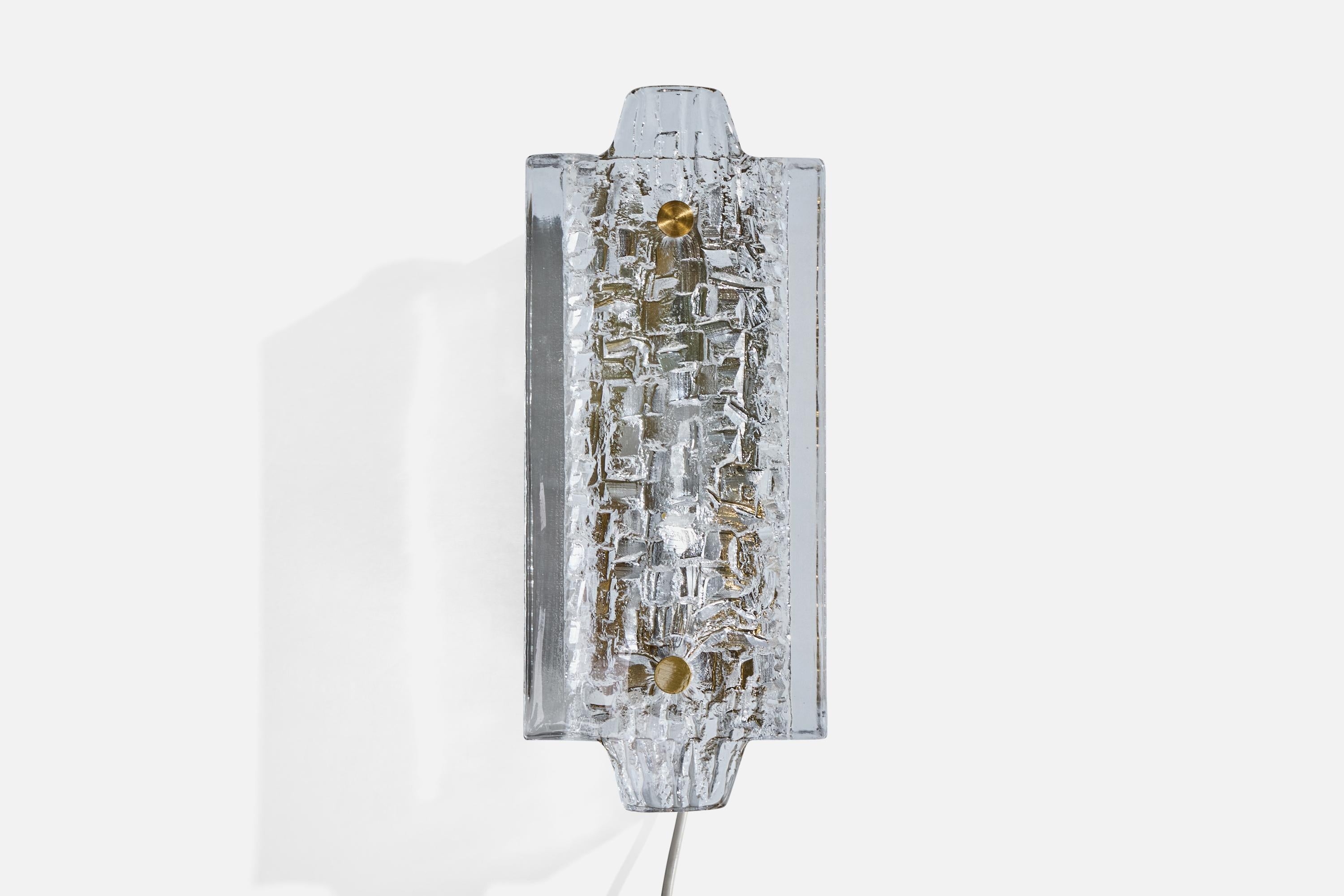 Örsjö, Apliques, Latón, Vidrio, Suecia, Años 60 en Bueno estado para la venta en High Point, NC