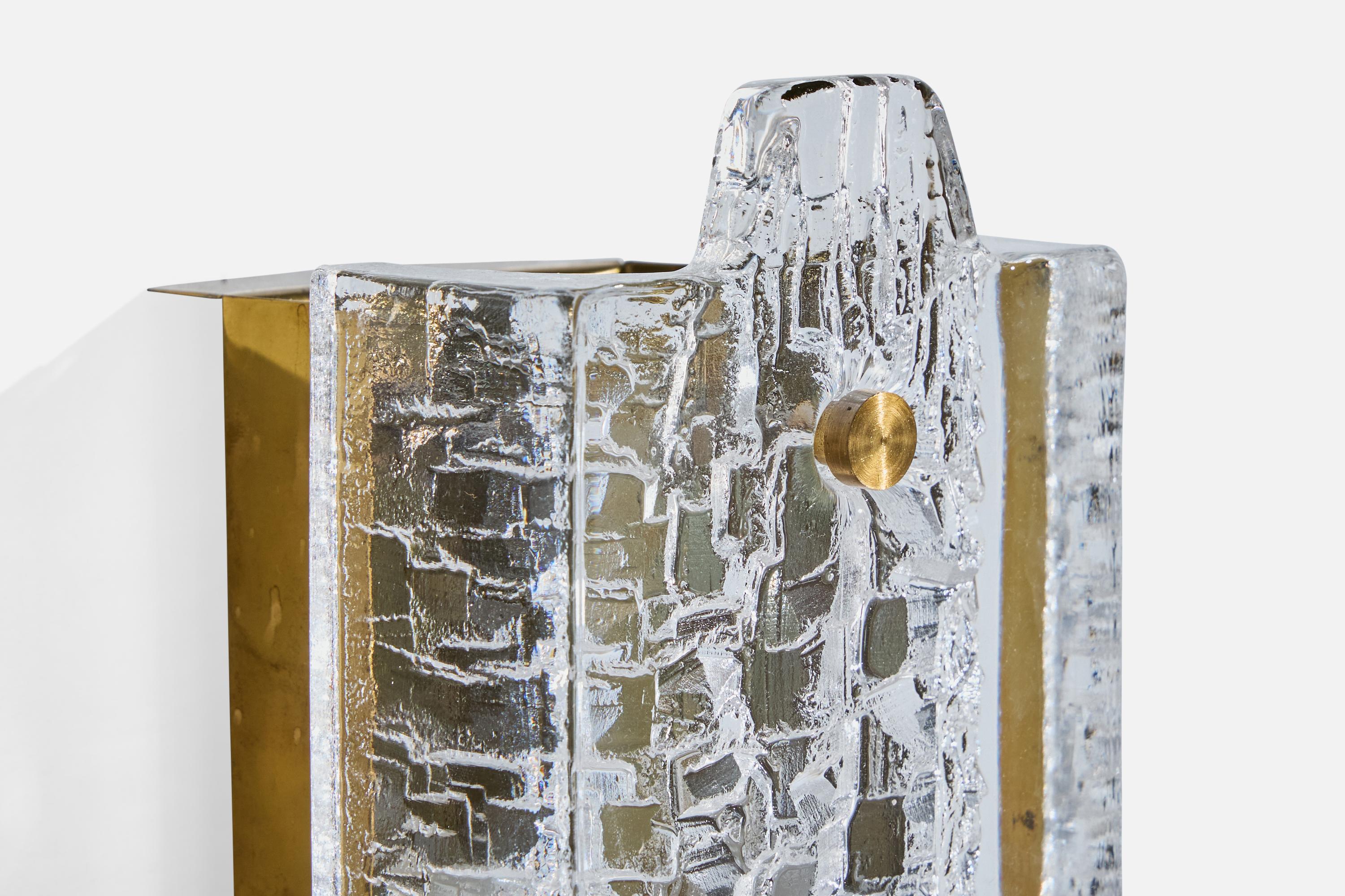 Örsjö, Apliques, Latón, Vidrio, Suecia, Años 60 en venta 1