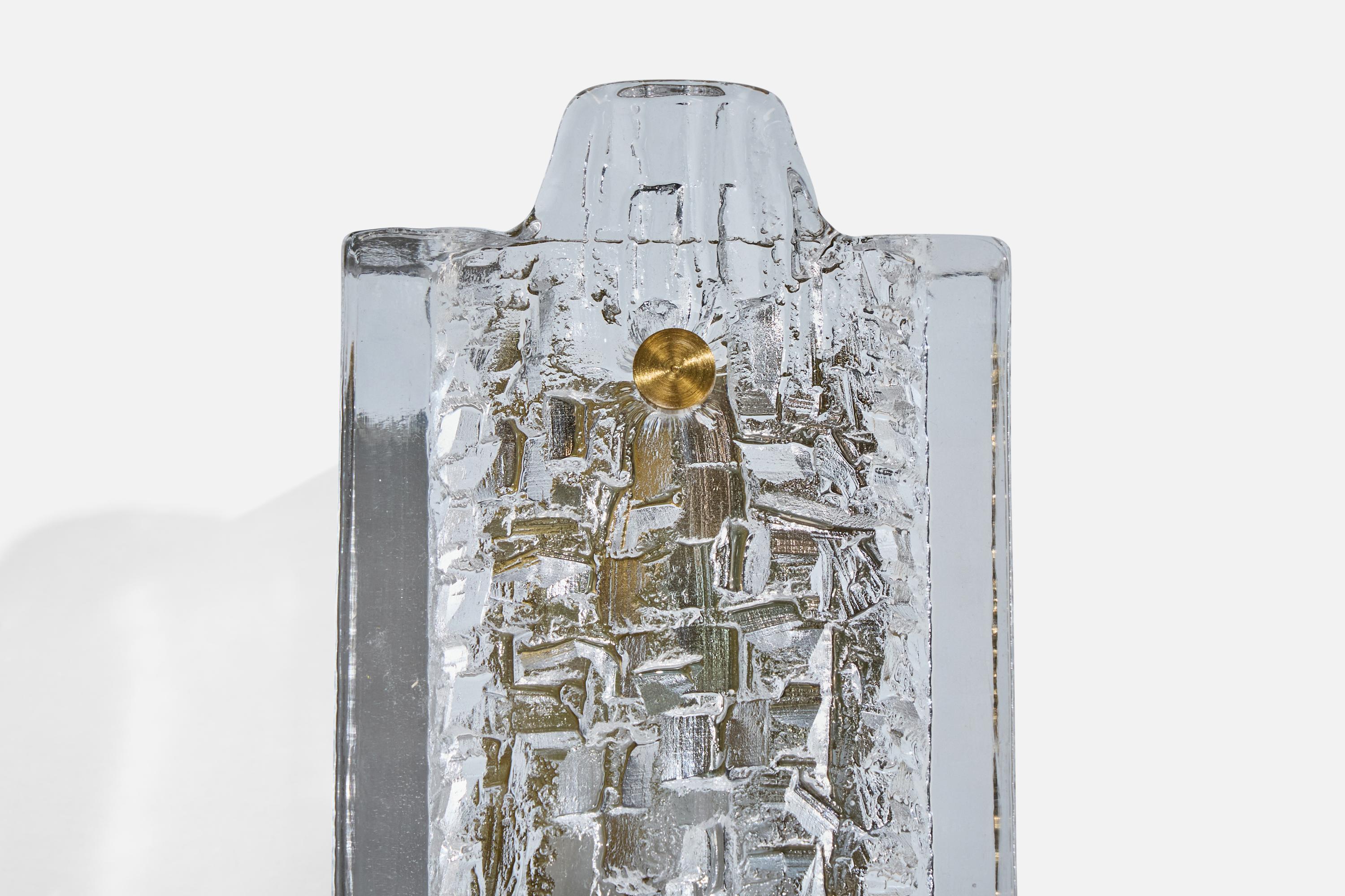 Örsjö, Apliques, Latón, Vidrio, Suecia, Años 60 en venta 2