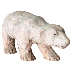 Orso Polare, scultura en céramique smaltata, années 70