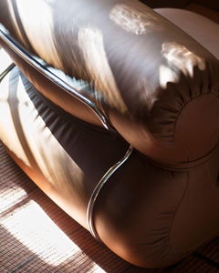 Orsola - Armchair in leather by Gastone Rinaldi for Tacchini