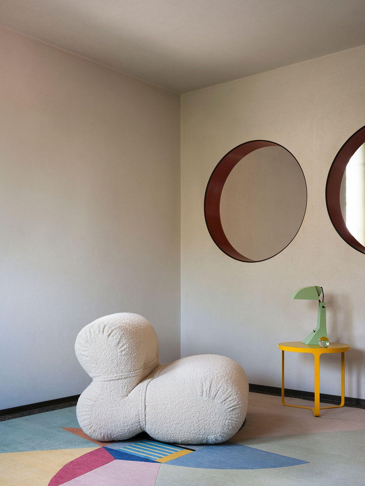 Acier Orsola - Fauteuil en tissu de Gastone Rinaldi pour Tacchini en vente