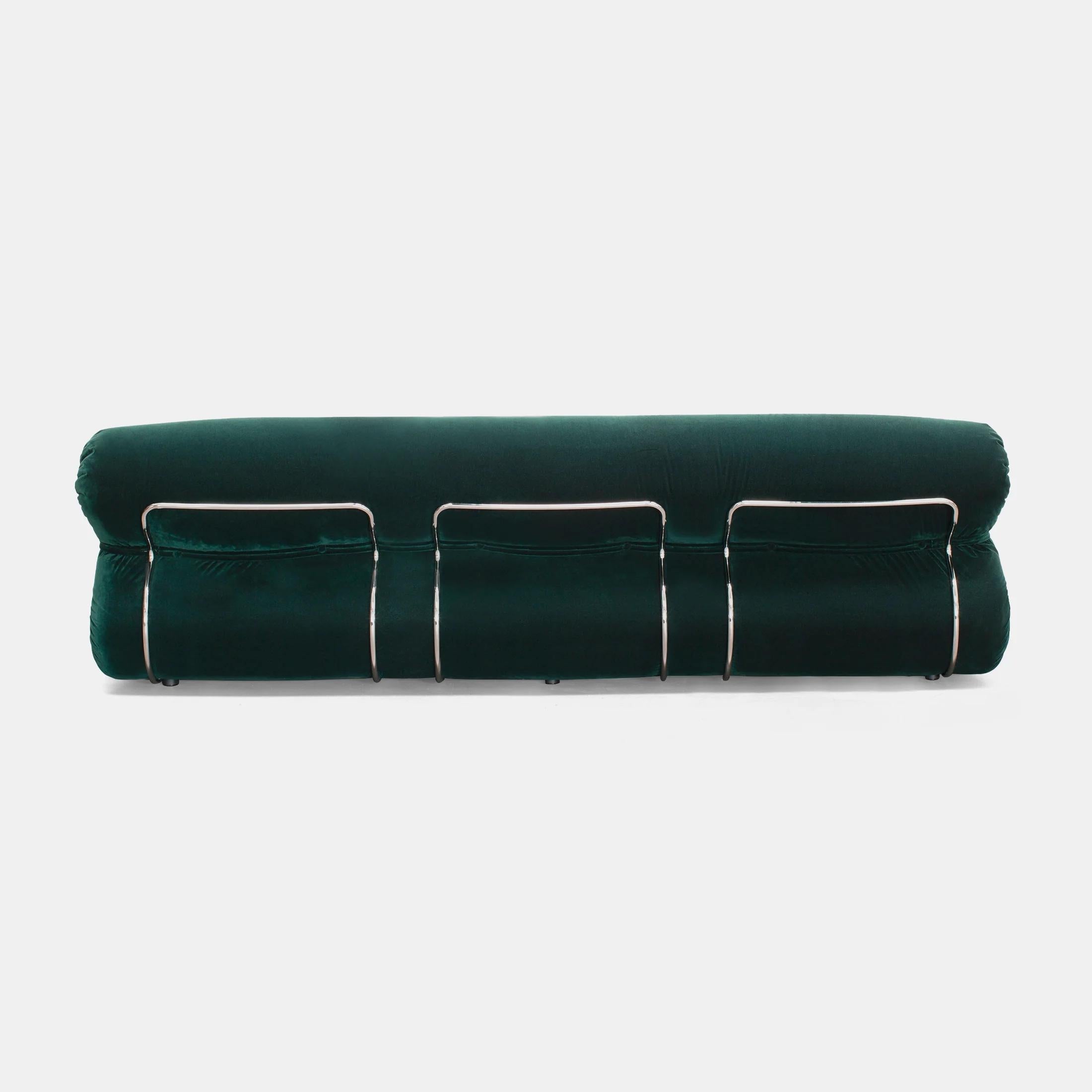 Contemporain Orsola - Canapé en tissu de Gastone Rinaldi pour Tacchini L 240 cm (94.5 in) en vente