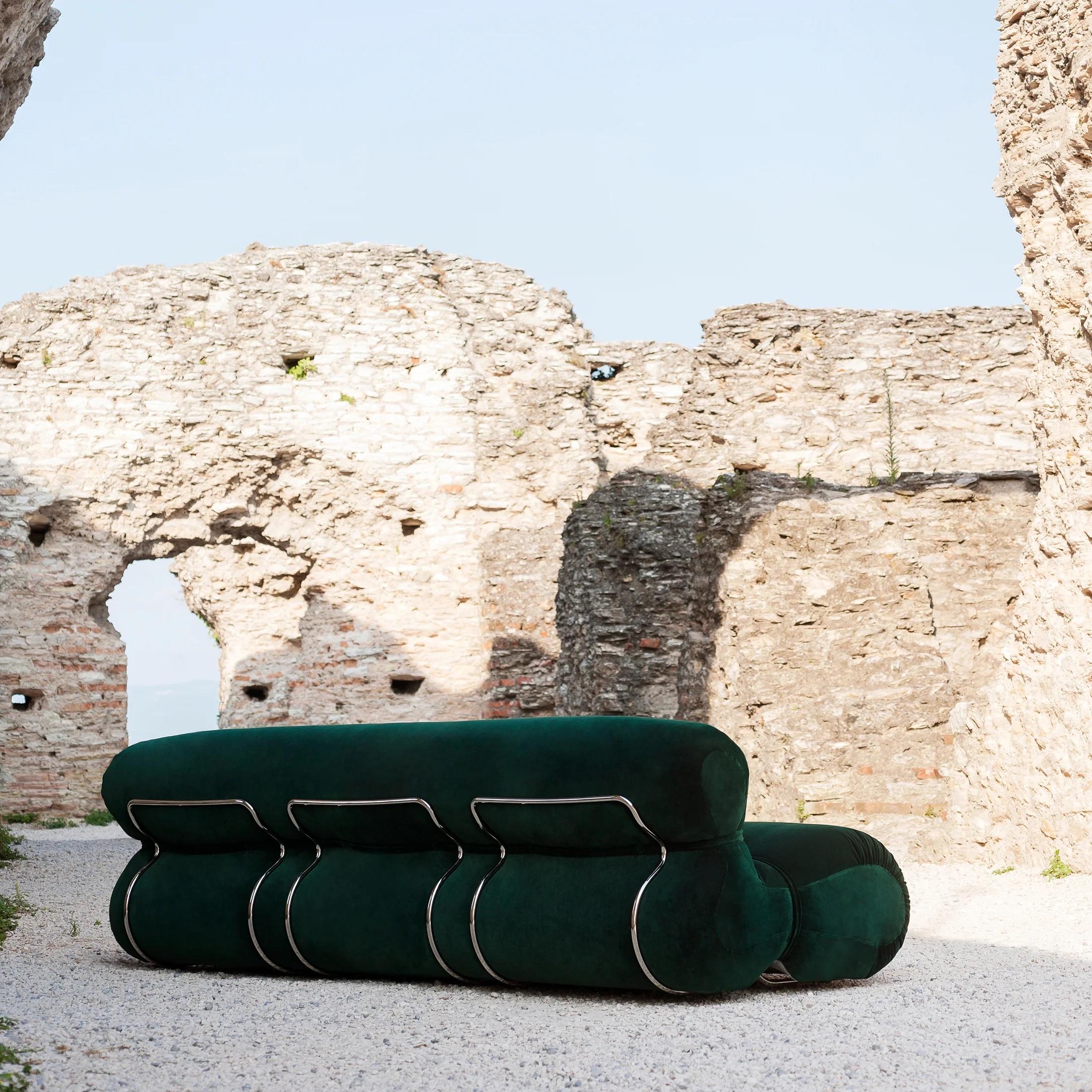 Orsola - Canapé en tissu de Gastone Rinaldi pour Tacchini L 240 cm (94.5 in) en vente 1