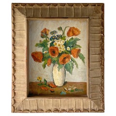 Orson Mid 20th Century Still Life Floral Oil Painting