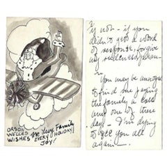 Orson Welles handwritten Christmas card with Certificate of Authenticity