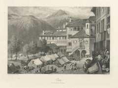 Orta San Giulio Marketplace on Lake Orta after Birket Foster, circa 1878