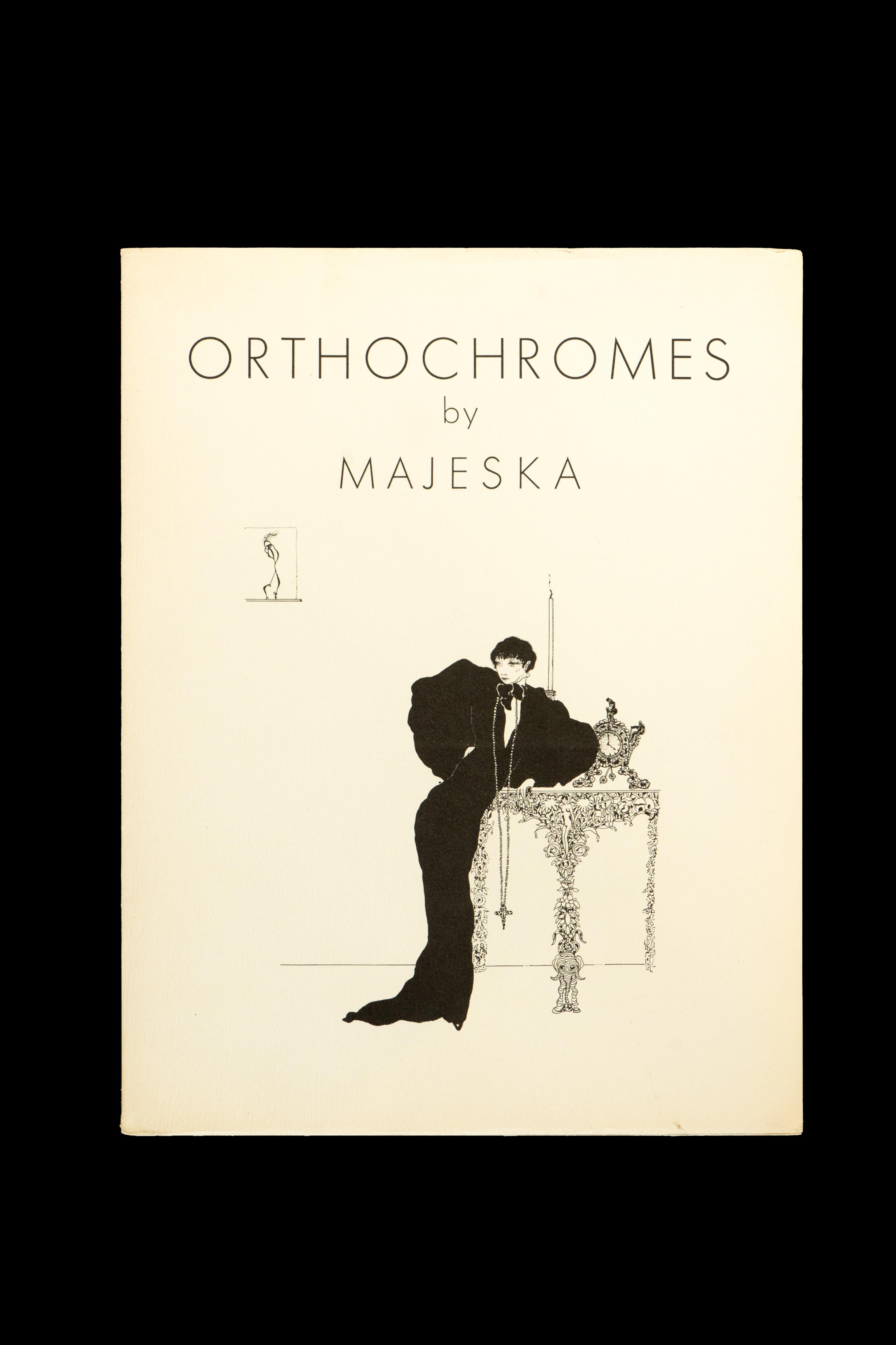 Orthochromes, a rare folder collection of eight black-and-white prints showing women in both erotic and masculine dress. It was privately published by Vera Sundelson, New York circa 1930 in a limited edition of 1510 of which 1449 were issued. This