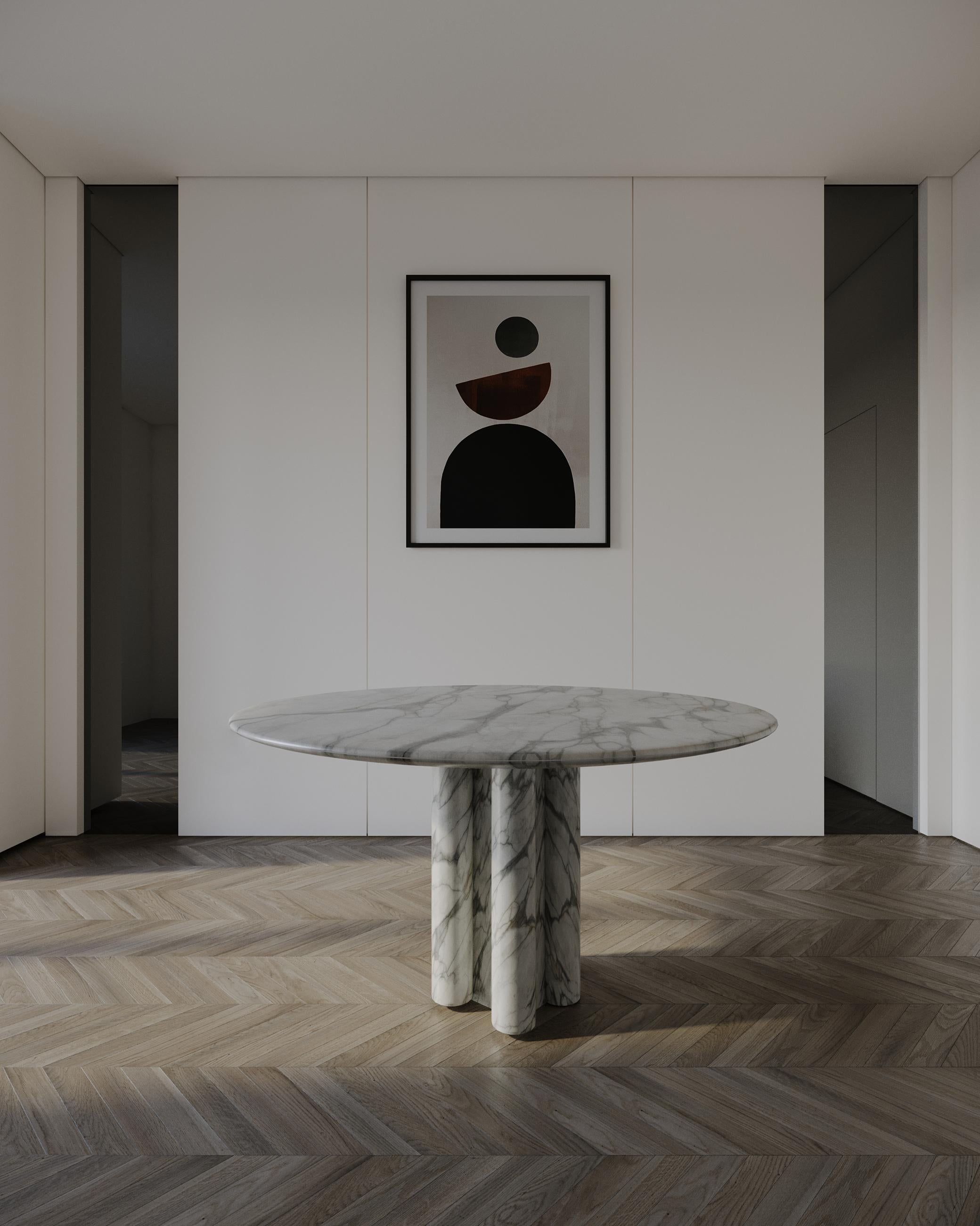 Post-Modern Orthogonals Marble Dining Table by STUDIO IB MILANO For Sale