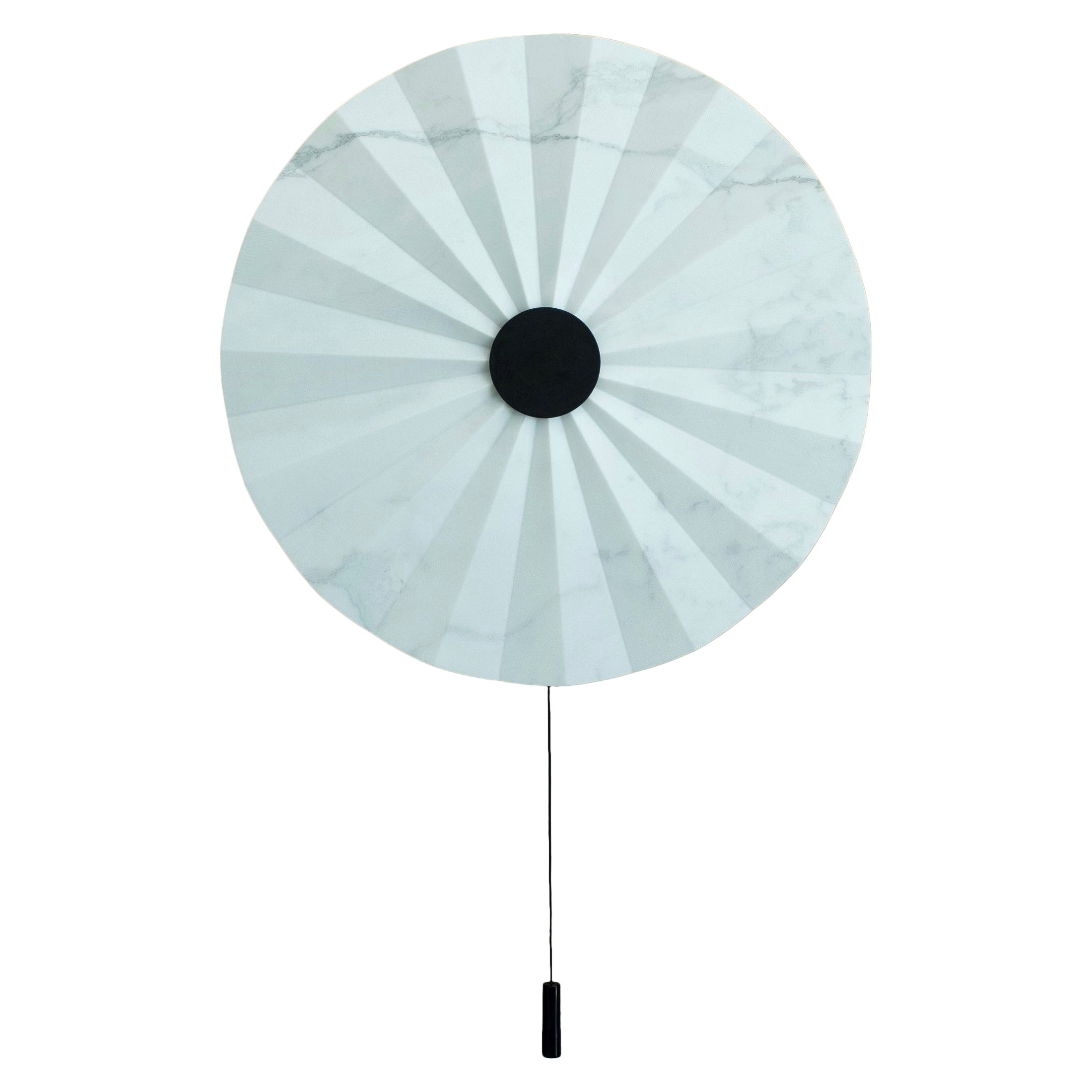 Oru 65 Marble Wall Lamp in Powder-Coated Steel & Marble by Stella Orlandino