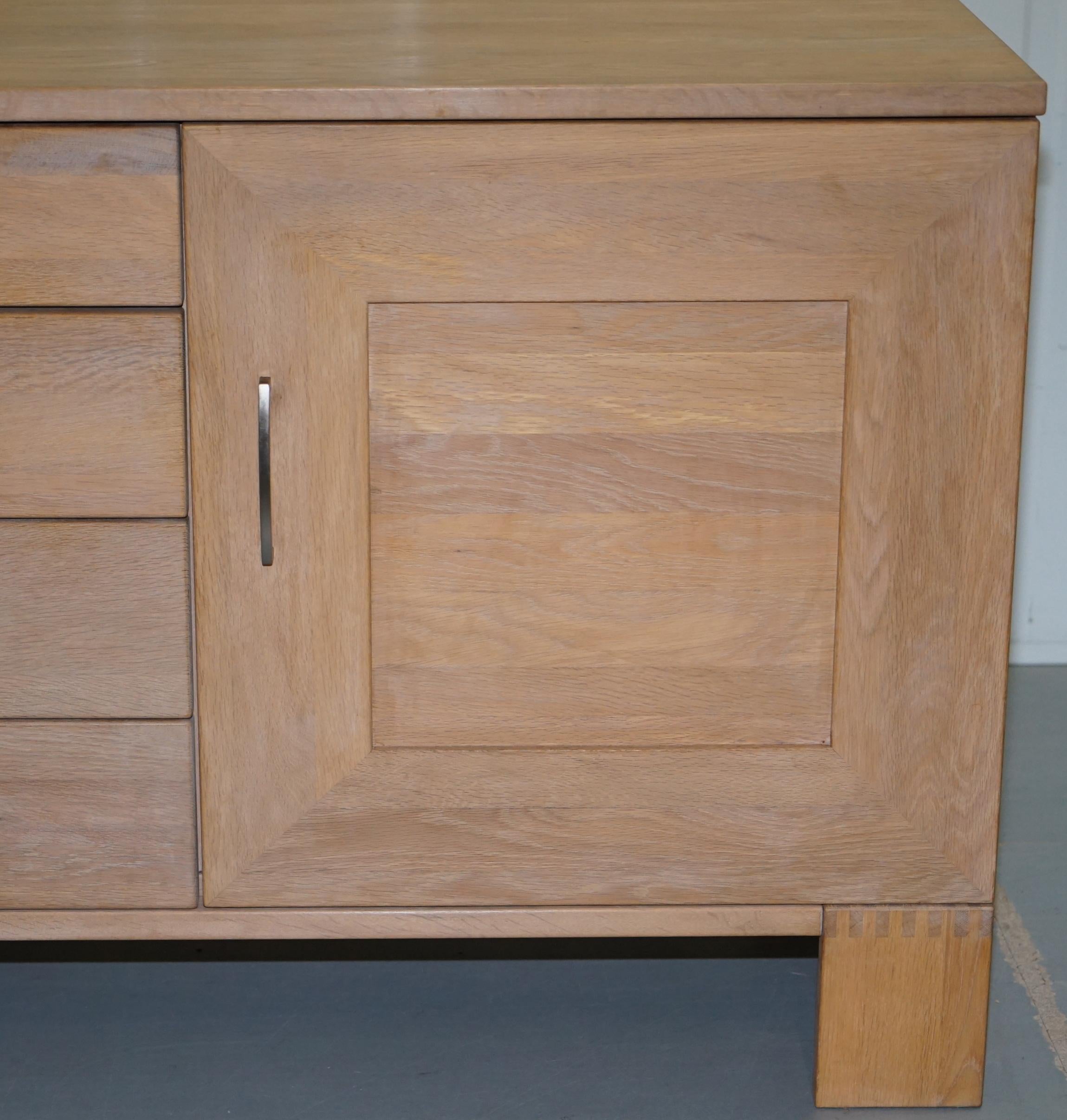 Hand-Carved Orum Mobler Denmark Contemporary Solid Ashwood Sideboard Cupboard with Drawers For Sale