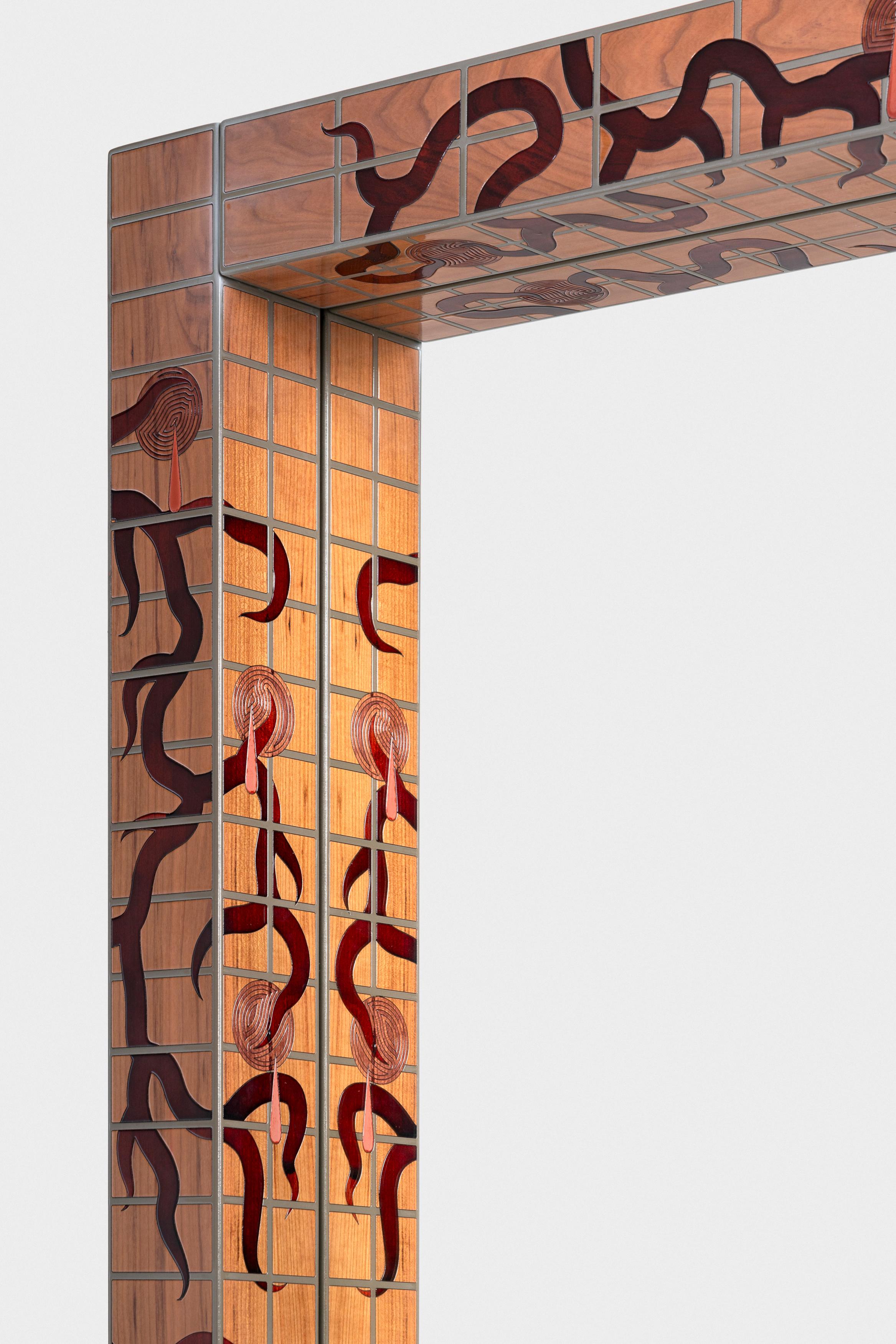 Espejo de madera con incrustaciones Orvalho de Laurids Gallée Incrustación en venta