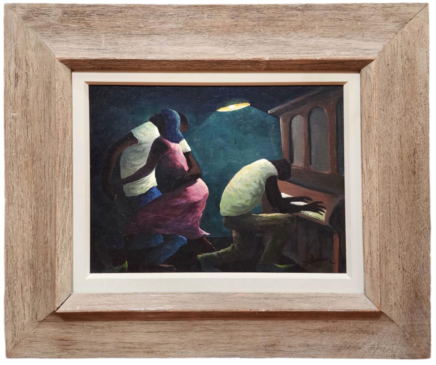 Un grande uomo al pianoforte - Painting di Orville Bulman
