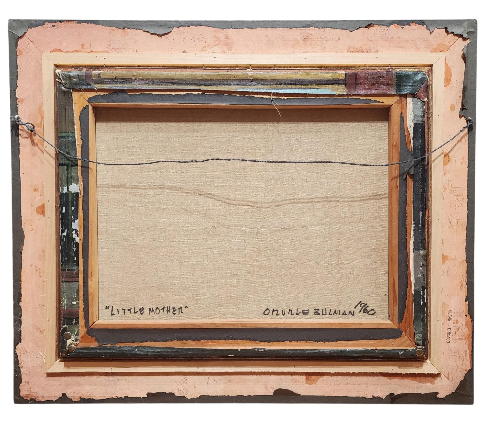 Kleine Mutter, junges schwarzes Mädchen, das die Kutsche durch die Stadt schiebt im Angebot 1