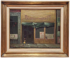 Little Mother, Young Black Girl Pushing Carriage through Town