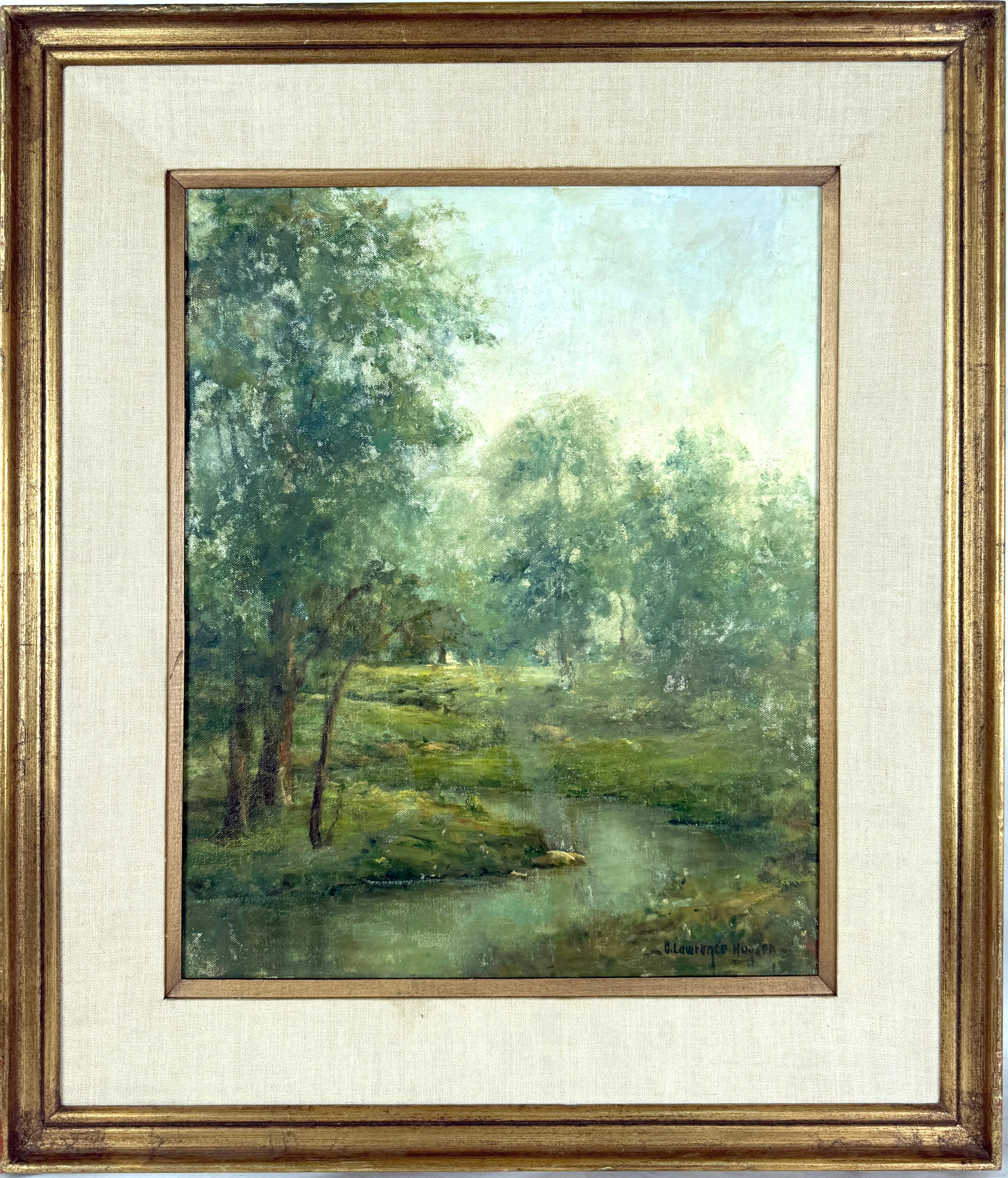 "Meadowlands" California Curving Stream in the Springtime by O. Lawrence Hansen