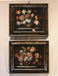 Antique Still Lifes Flowers De Arellano Paint 17th Century Oil on canvas Old master Art