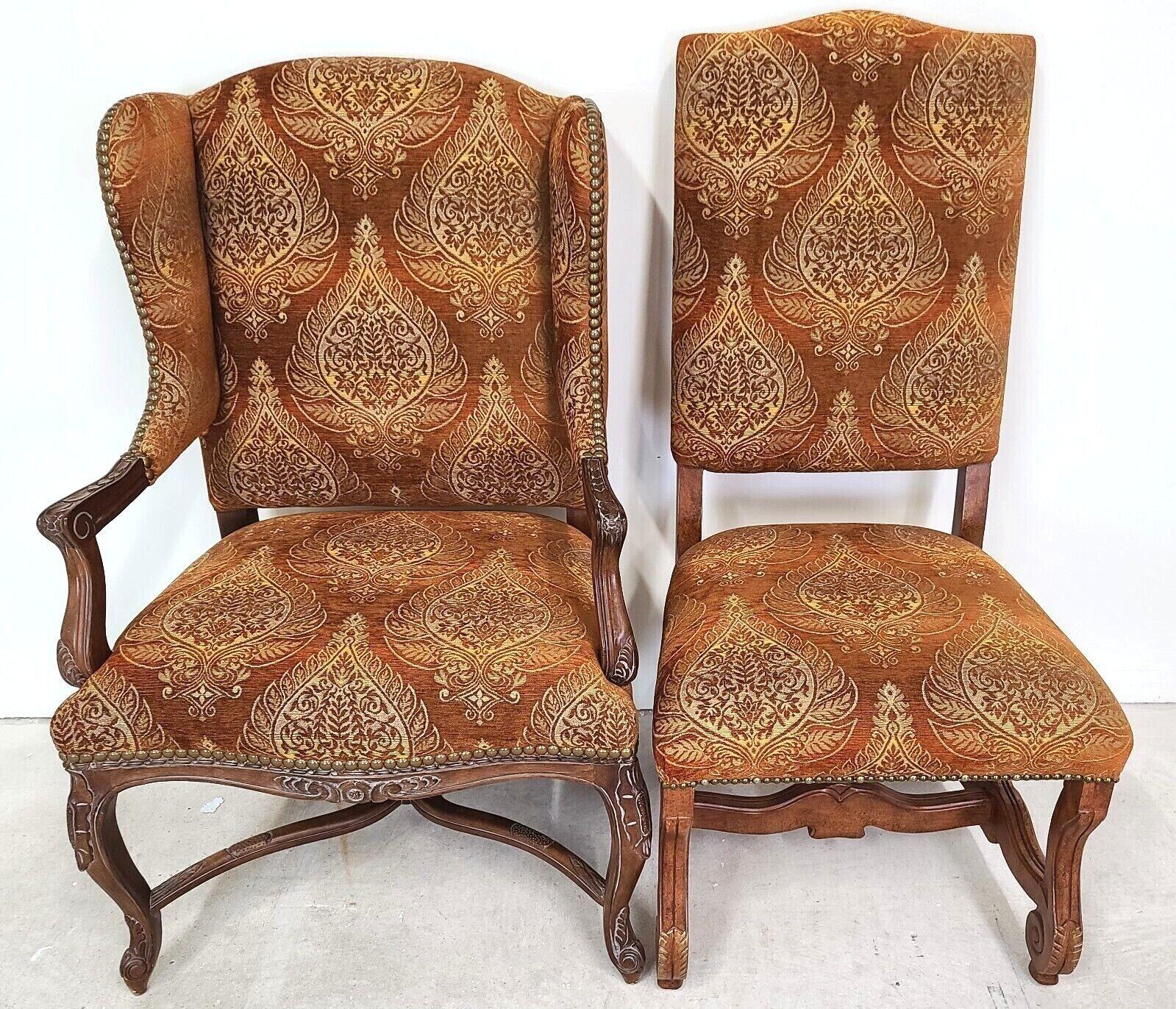 Os De Mouton Wingback Dining Chairs by Century Furniture, Set of 8 In Good Condition For Sale In Lake Worth, FL