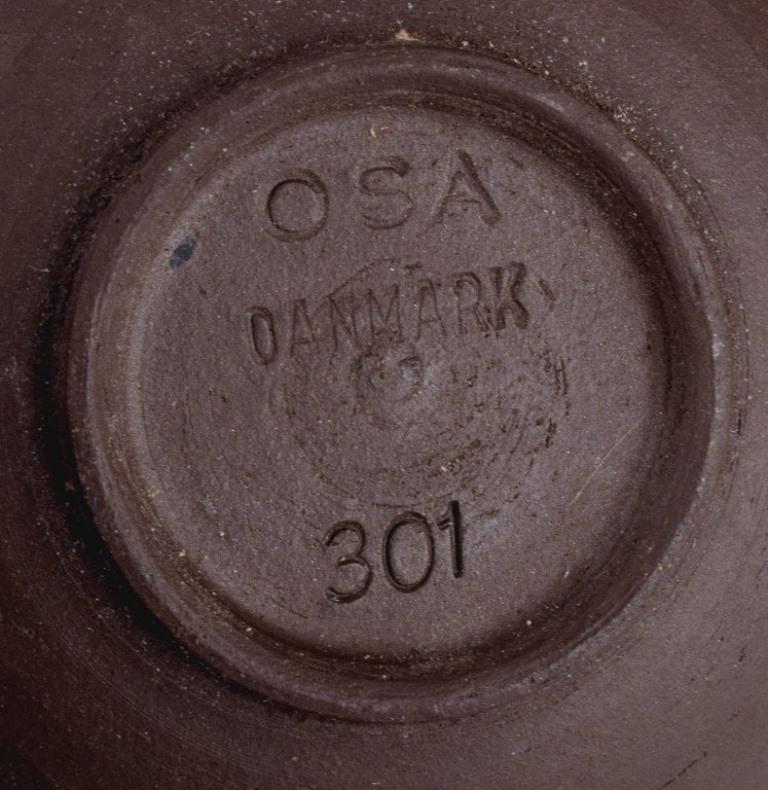 Osa, Denmark. Two Small Retro Unique Ceramic Bowls, 1970s For Sale 1