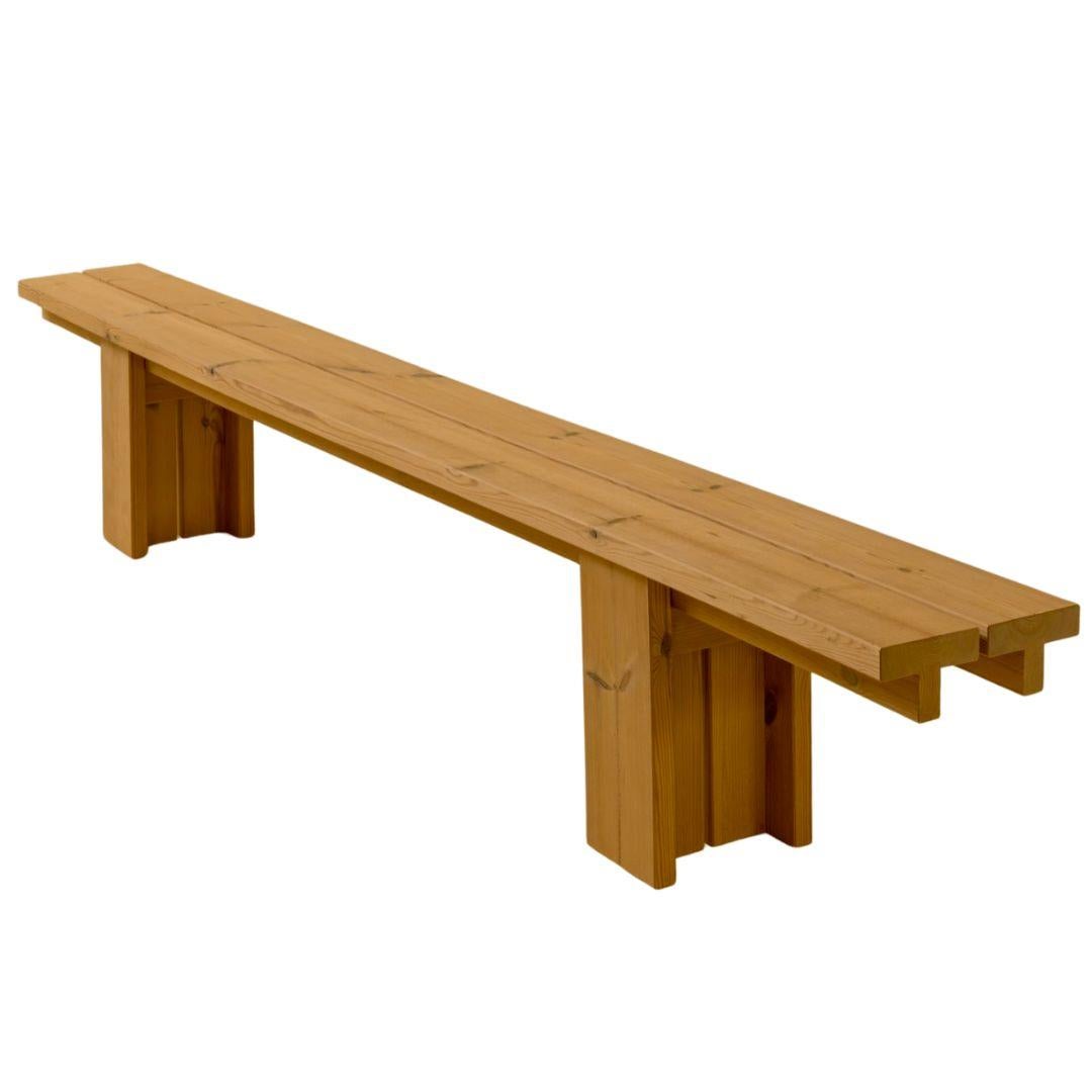 'Osa' Outdoor Bench in Solid Finnish Pine for Vaarnii For Sale 12