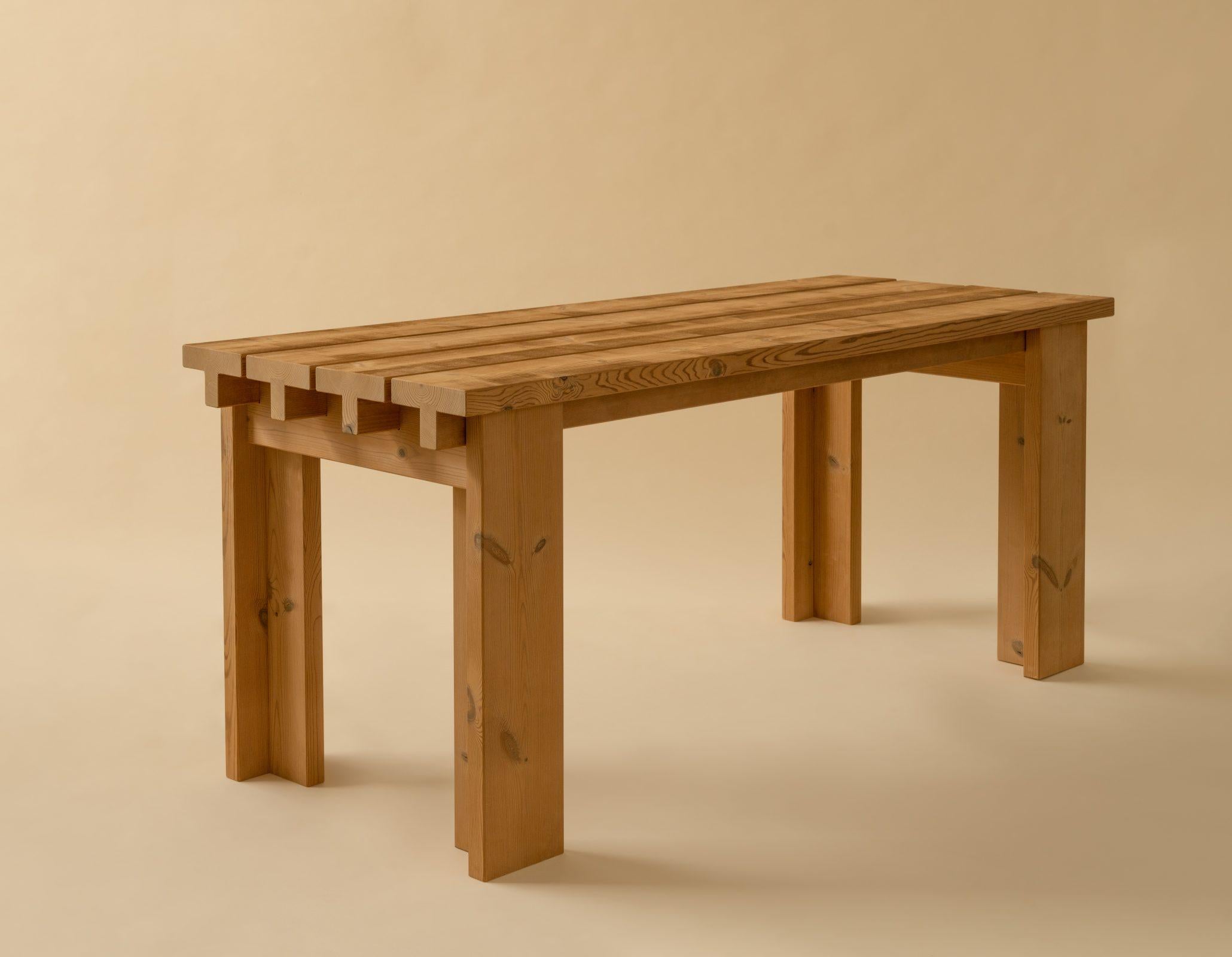  'Osa' Outdoor Dining Table in Solid Finnish Pine for Vaarnii For Sale 3