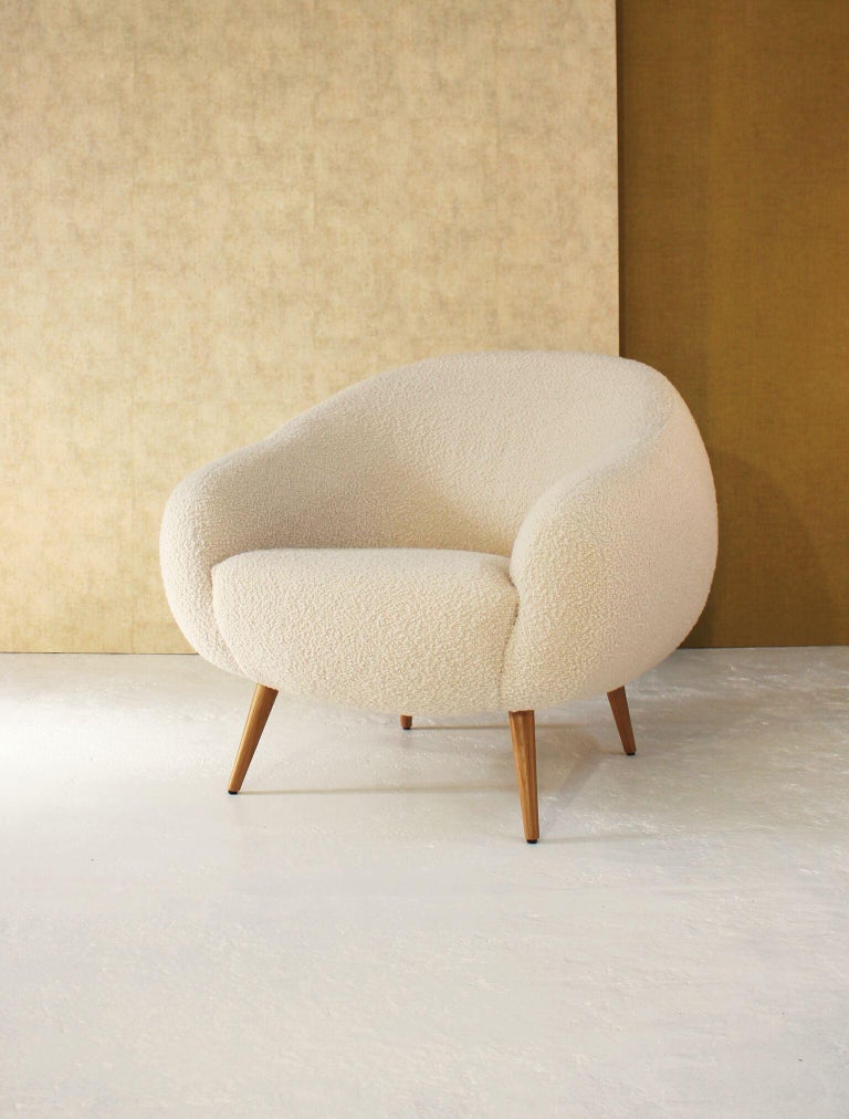 Oscar Niemeyer Midcentury 1950s Inspired Bouclé Fabric ...