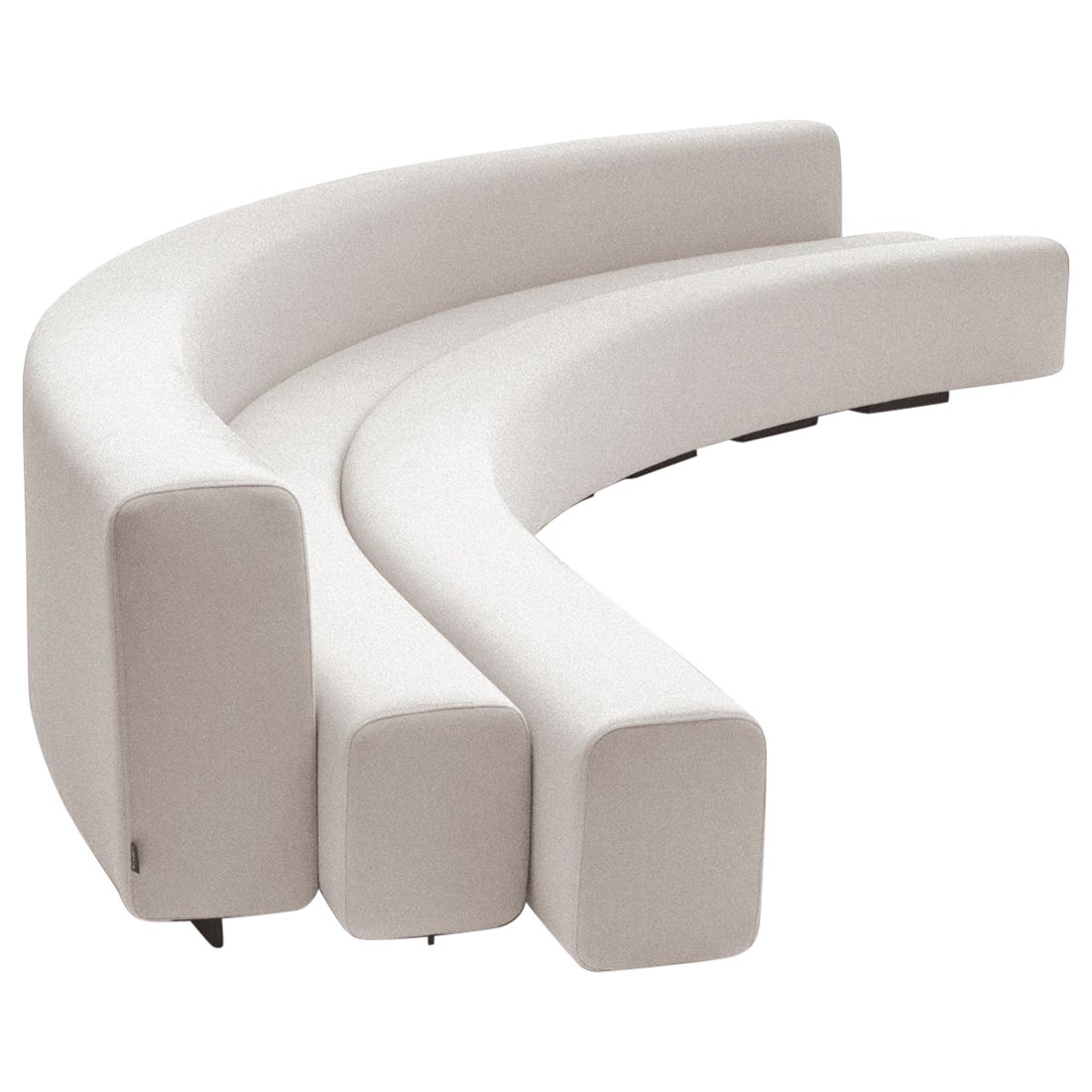 Sofá curvo flexible Shell Blanco Osaka 280 cm By La Cividina