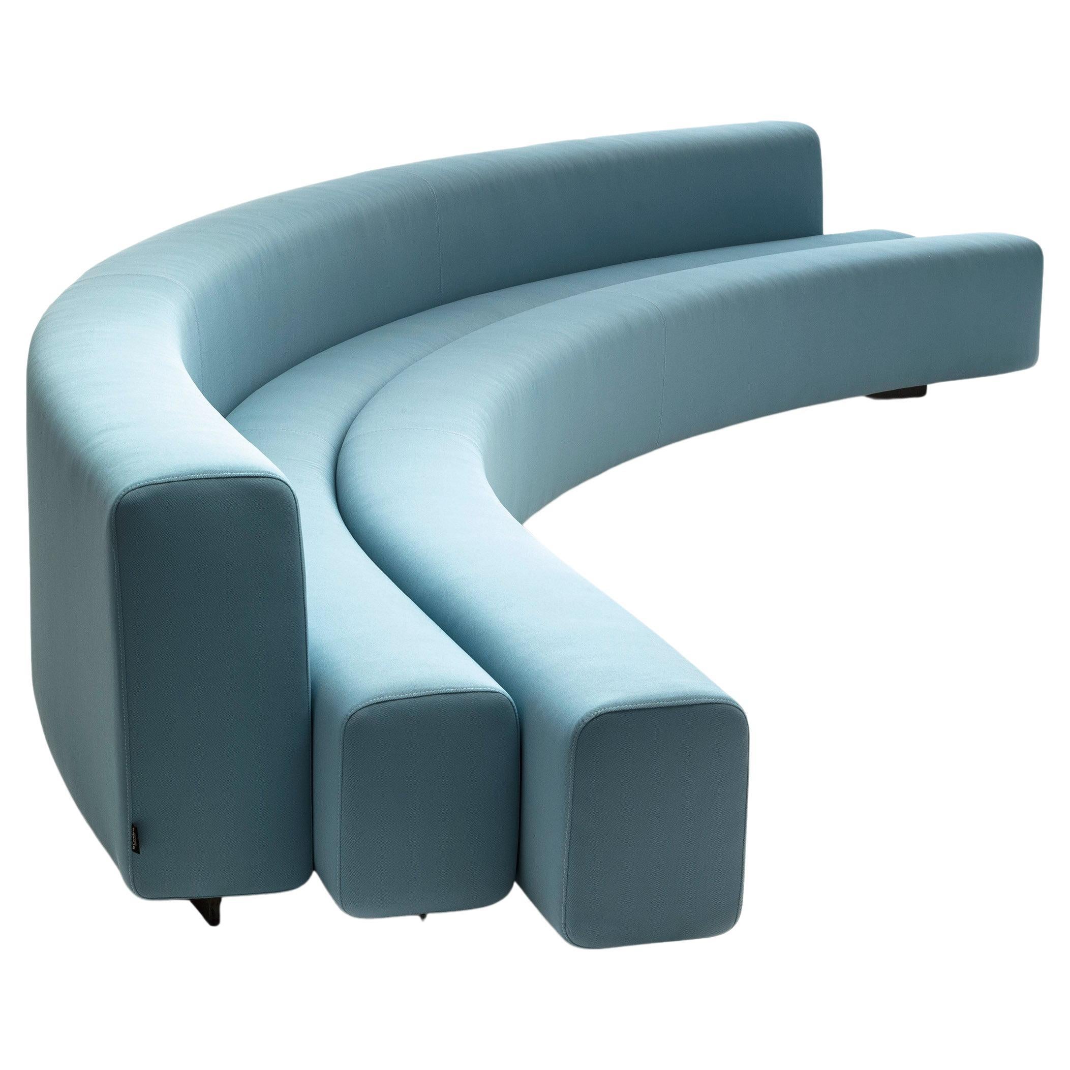 Osaka Extra großes Sofa in Stretchy Blue mit Polsterung von Pierre Paulin