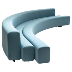 Osaka Medium Sofa in Stretchy Blue Upholstery by Pierre Paulin