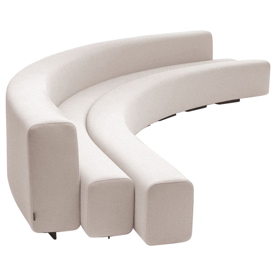 Sofá curvo flexible Osaka Shell blanco 330 cm by La Cividina