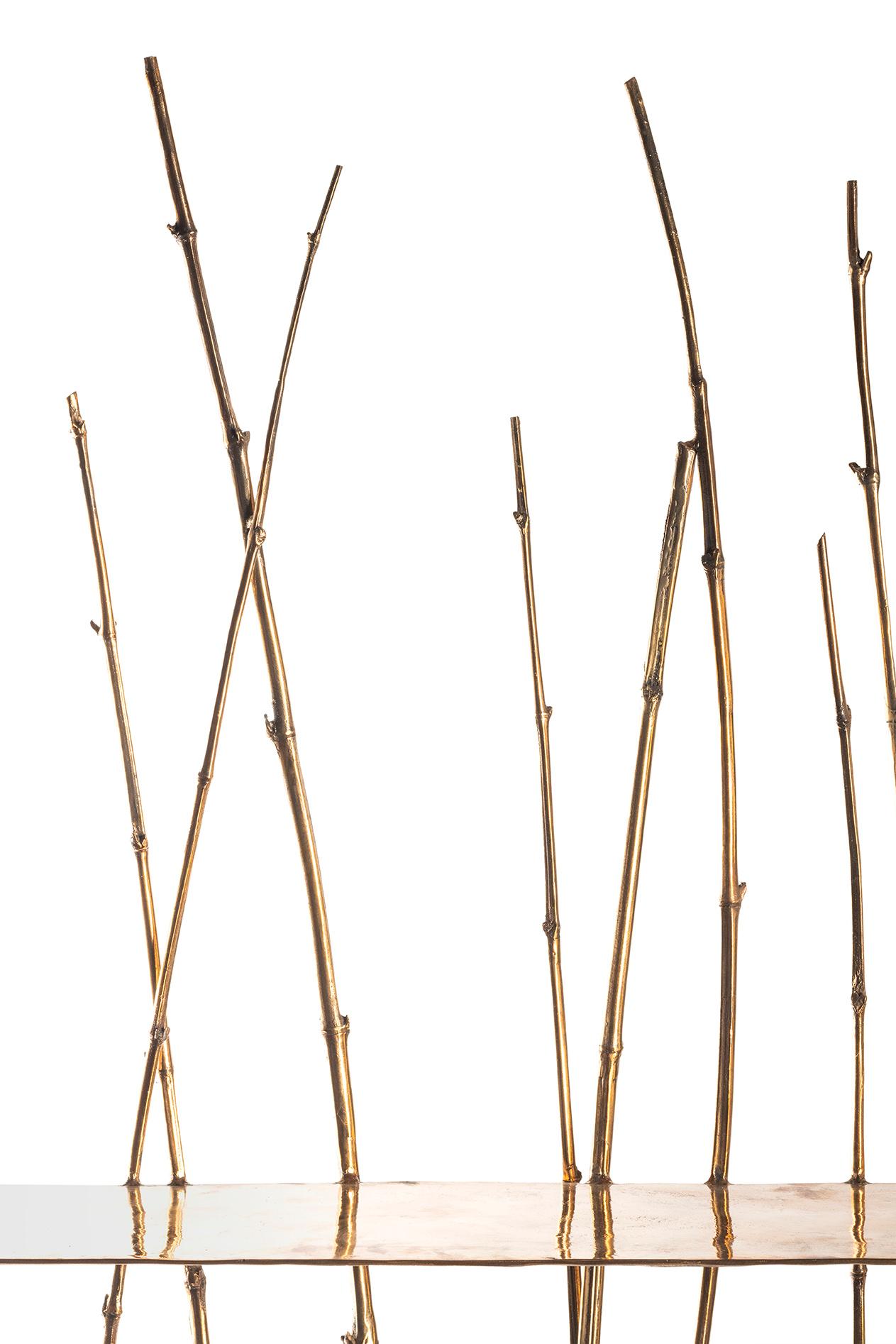 Calco Osanna Visconti di Modrone, Bambù, Scaffale (piccolo), Bronzo, Italia, 2023 in vendita