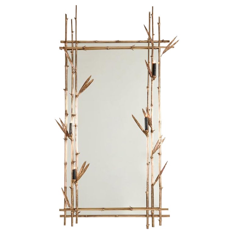 Osanna Visconti di Modrone, Bambù, Mirror, Style 1493, Bronze, Italy, 2023 For Sale