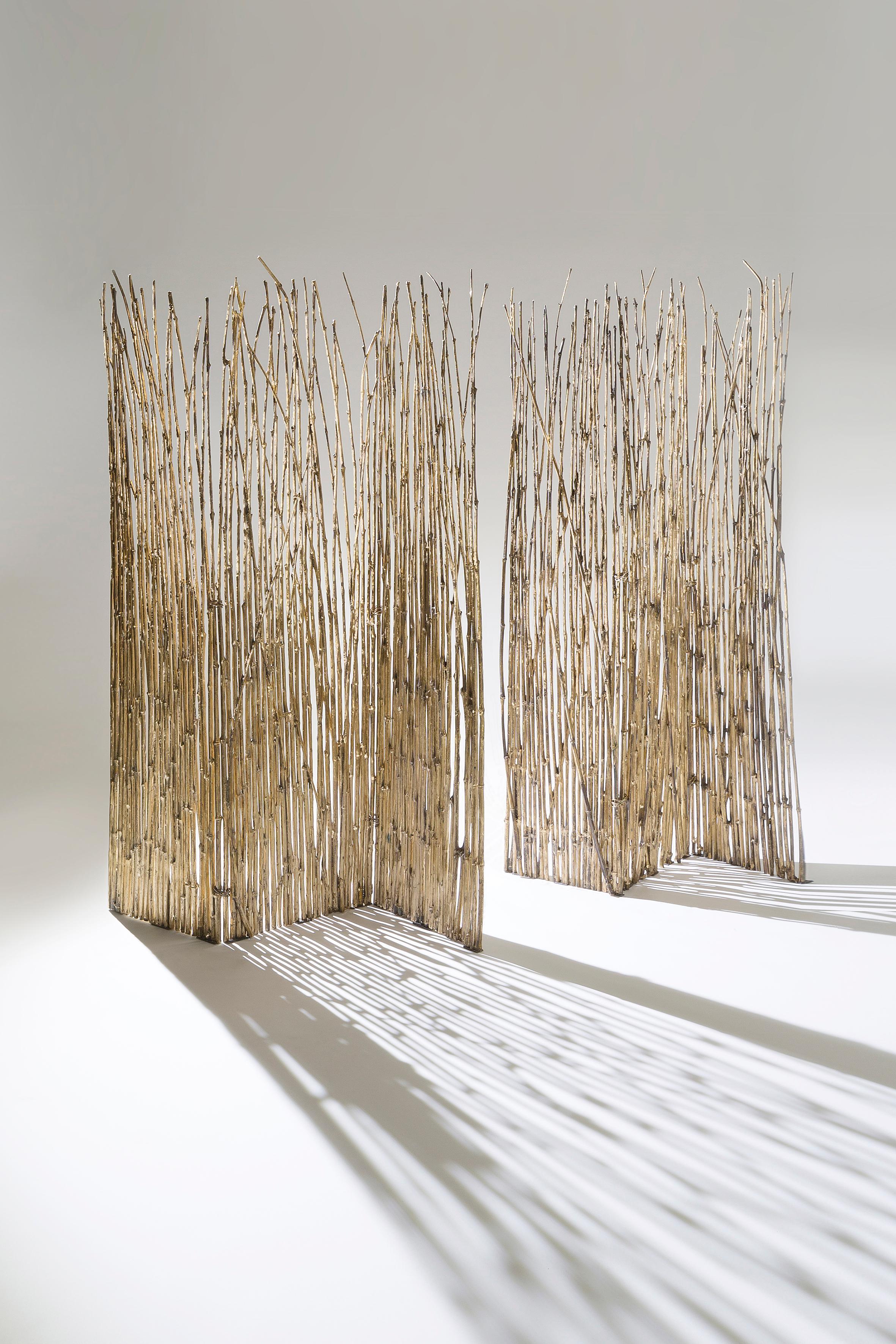 Calco Osanna Visconti di Modrone, Bambù, Paravento (Grande), Bronzo, Italia, 2023 in vendita