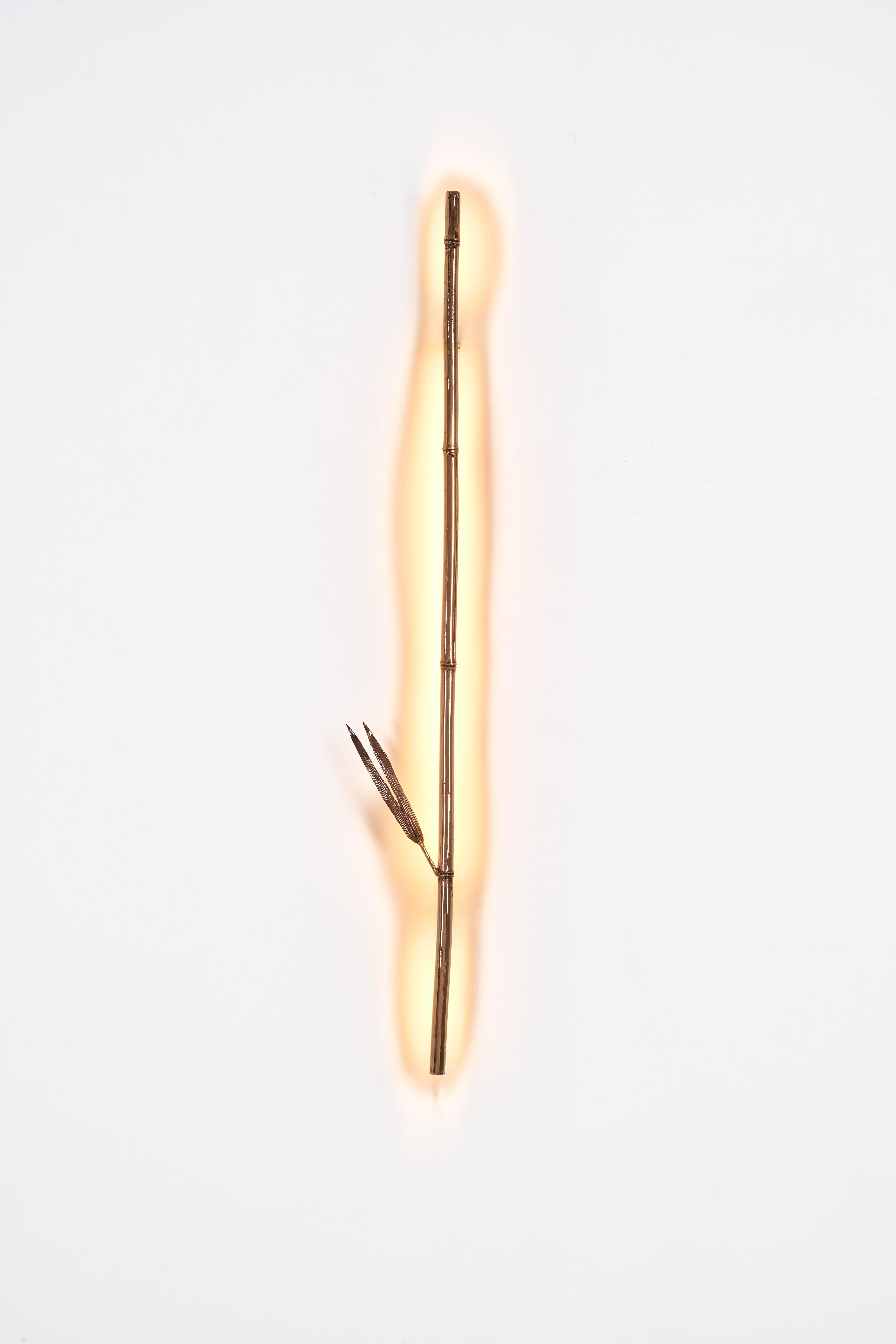 Osanna Visconti di Modrone, Bambù, Wall Sconce, Style 1494, Bronze, Italy, 2024 For Sale