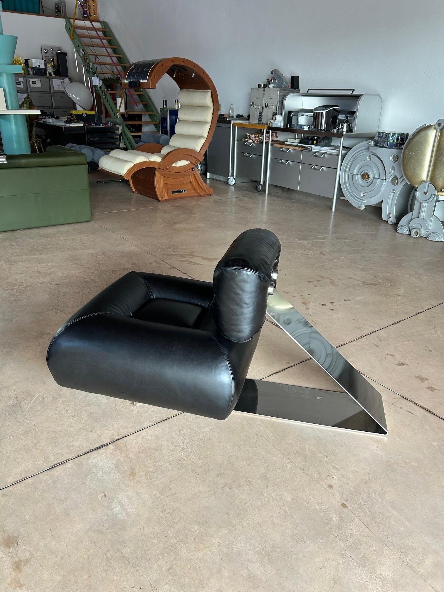 Osca Niemeyer Aran armchair & Ottoman for Aran Line, Firenze Italy, 1975 Moderno de mediados de siglo en venta