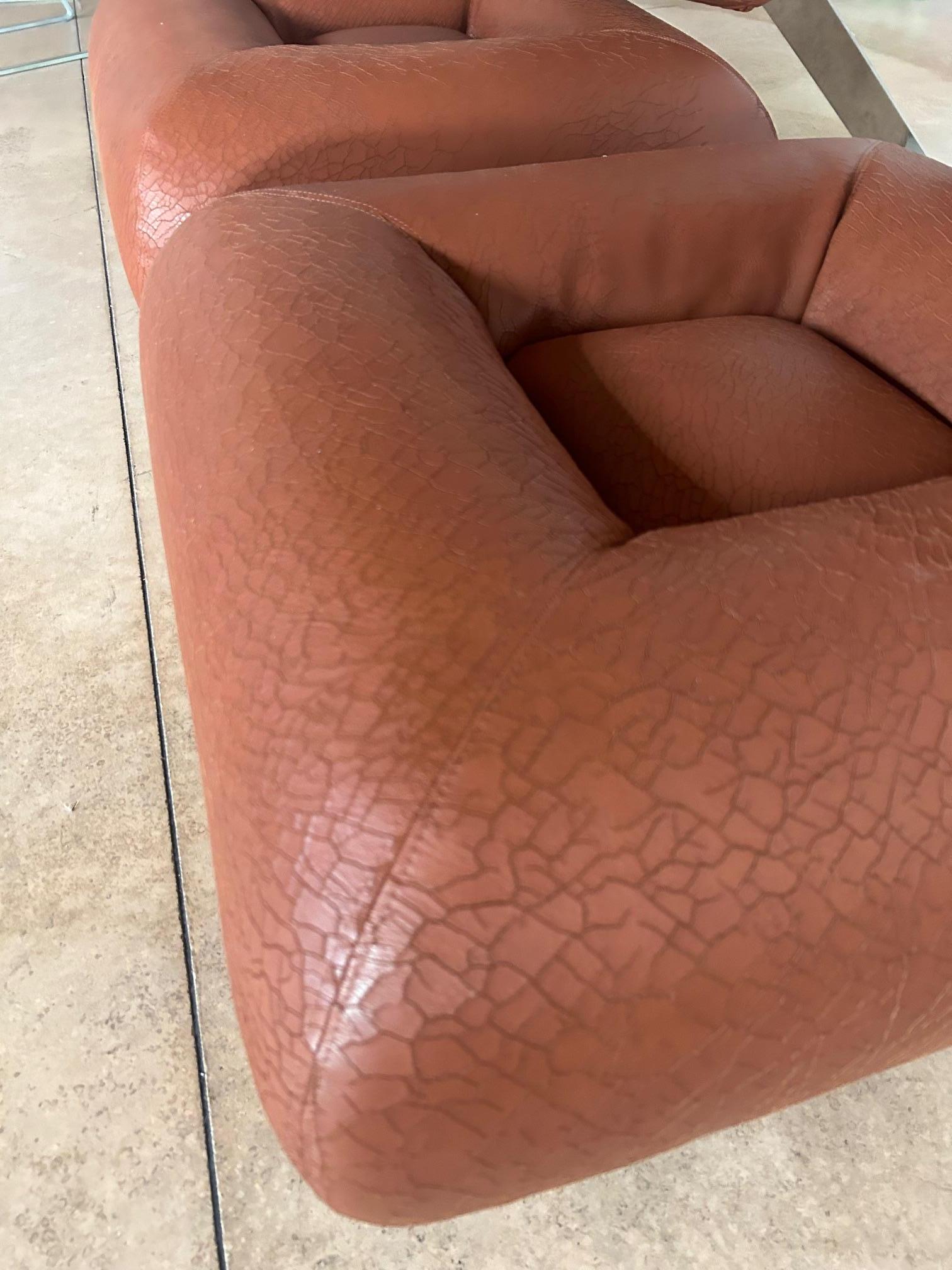 Osca Niemeyer paire de fauteuils Aran pour Aran Line, Florence Italie, 1975 3